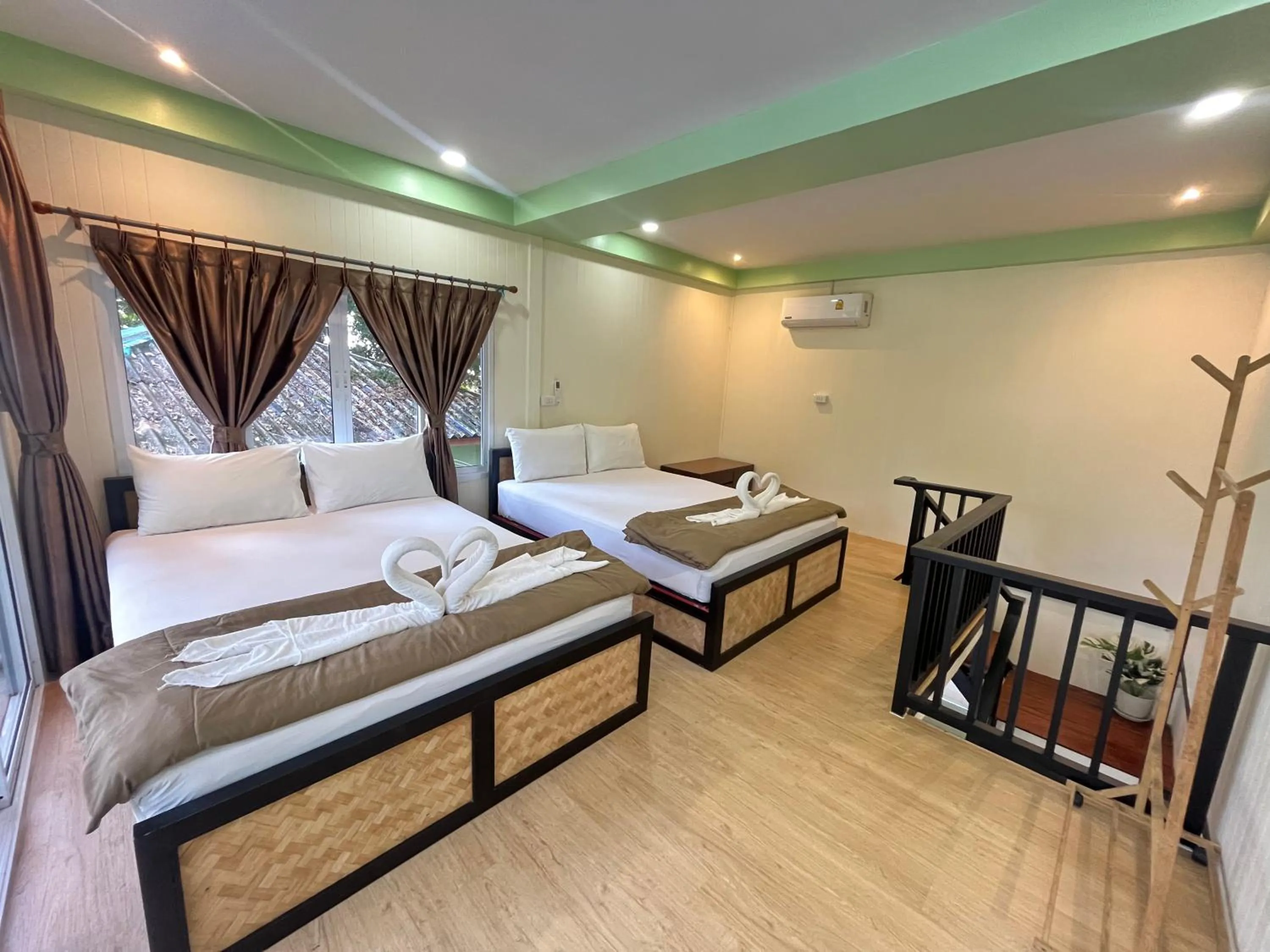 Bed in Koh Mook Garden Beach Resort