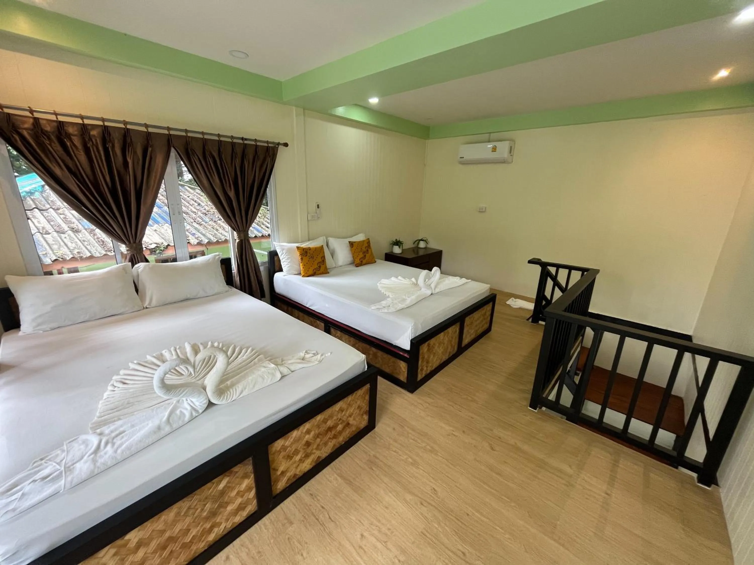 Bed in Koh Mook Garden Beach Resort