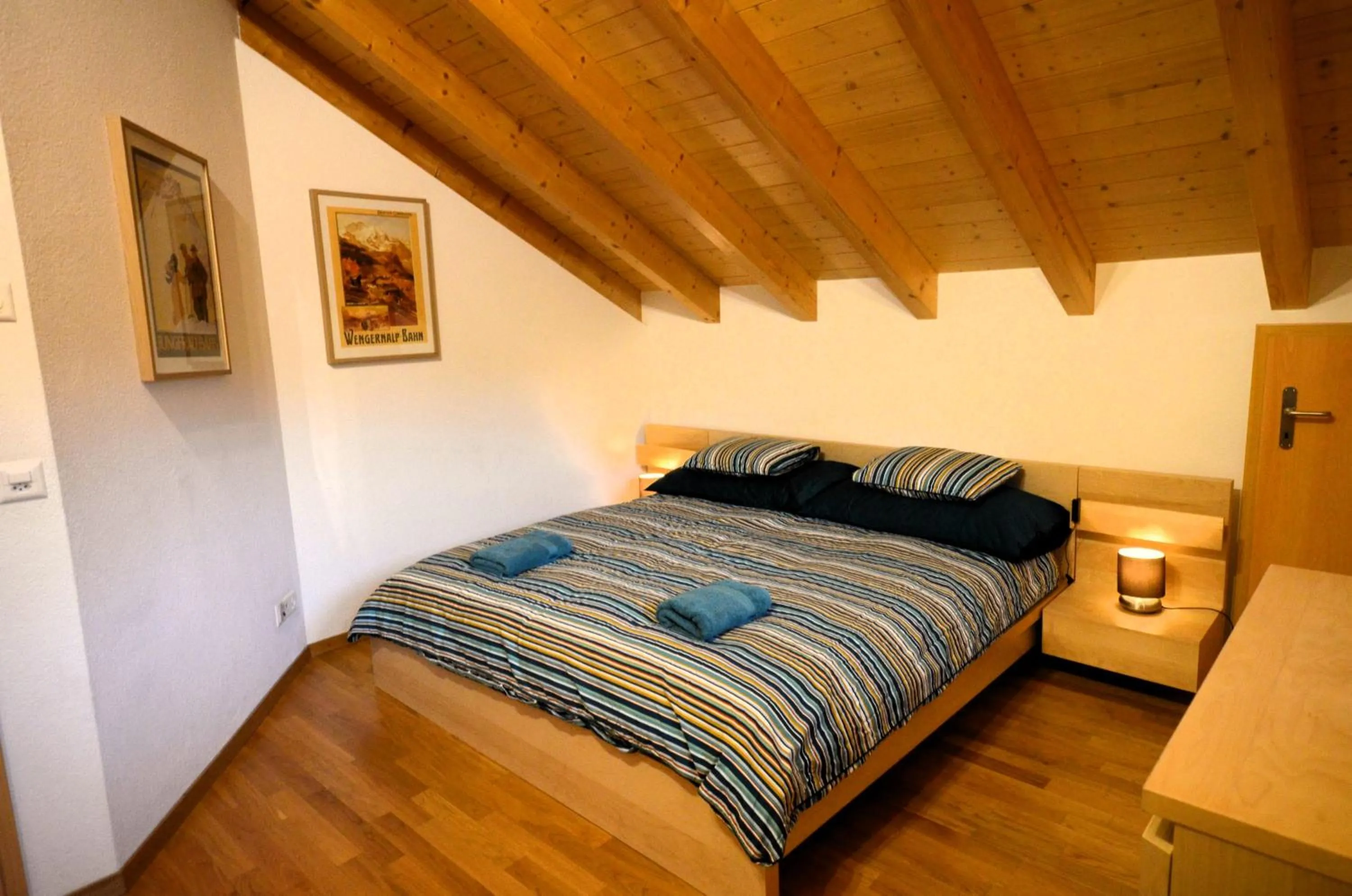Bedroom, Bed in Luxury Penthouse Apartment