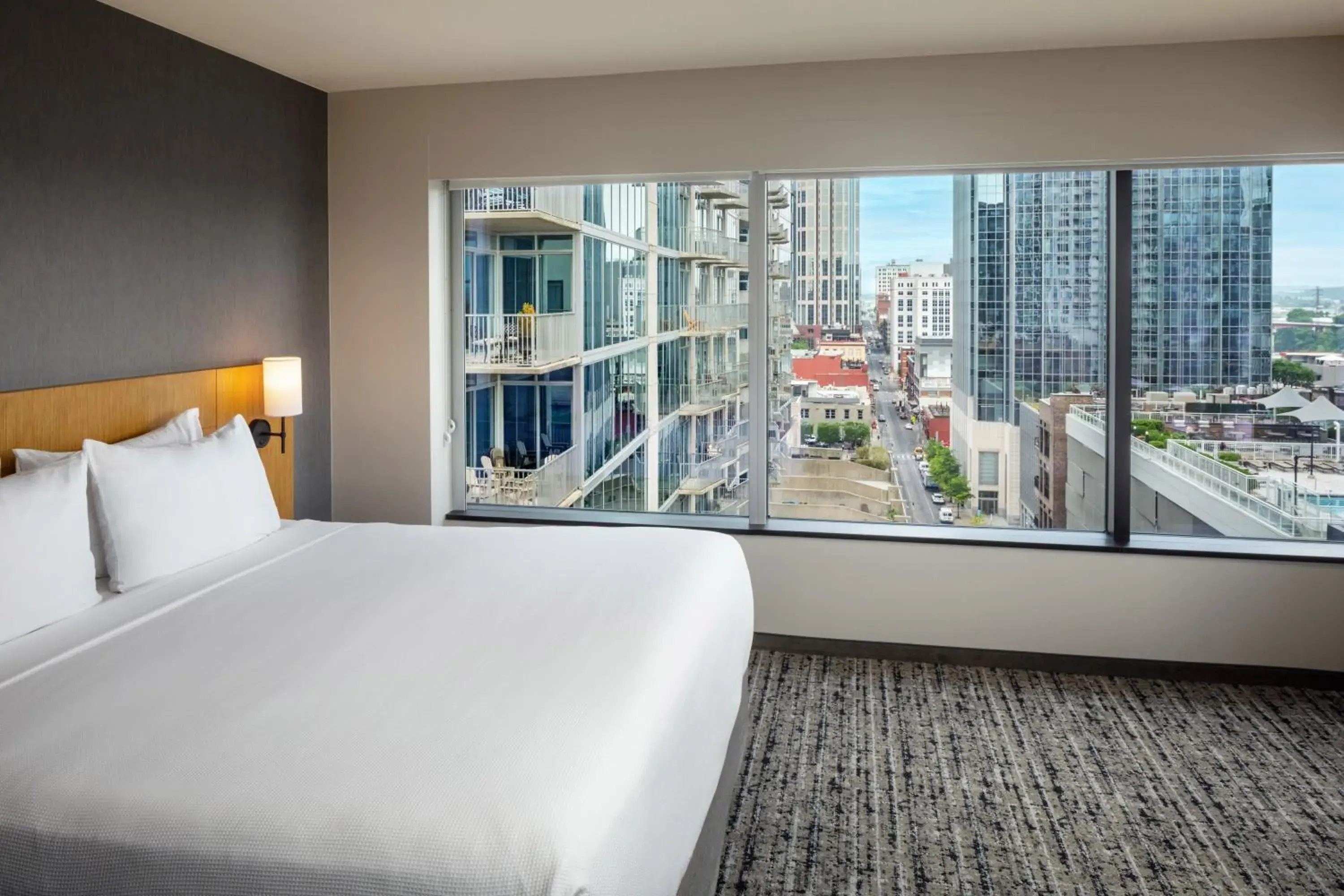 View (from property/room), Bed in Hyatt Place Nashville Downtown View (from property/room), Bed in Hyatt Place Nashville Downtown