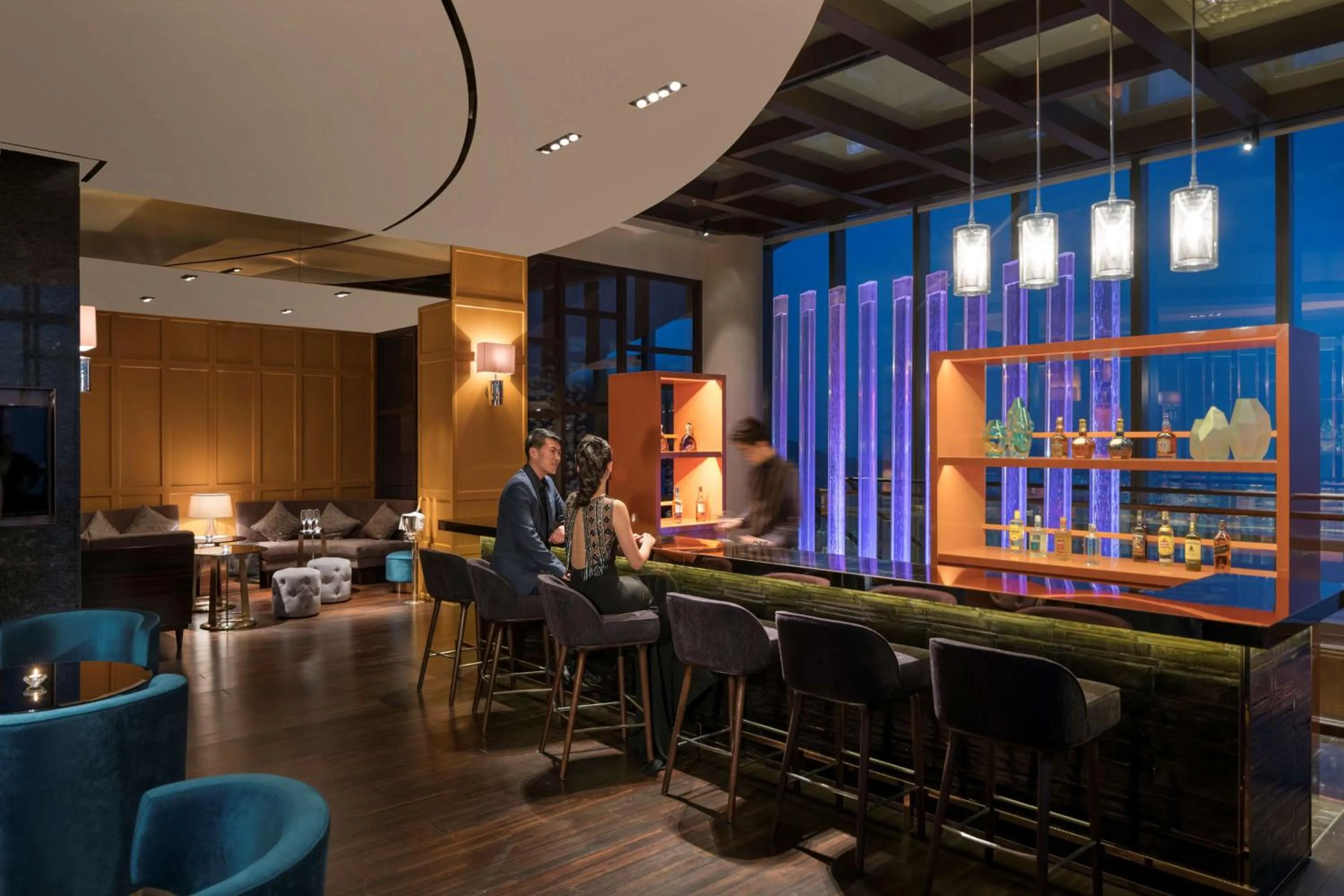 Lounge or bar in Grand Hyatt Dalian