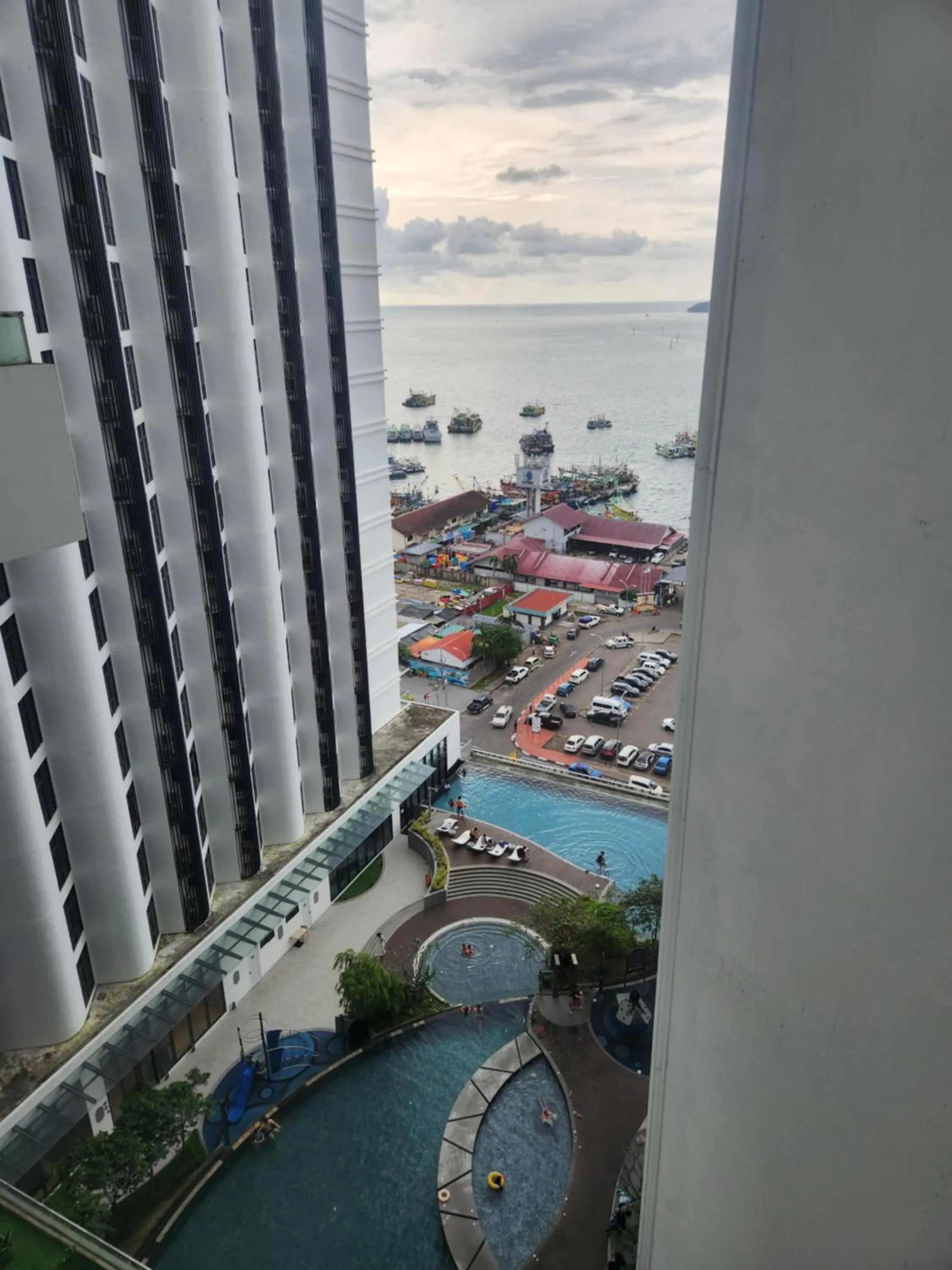 Pool view in The Shore Kota Kinabalu