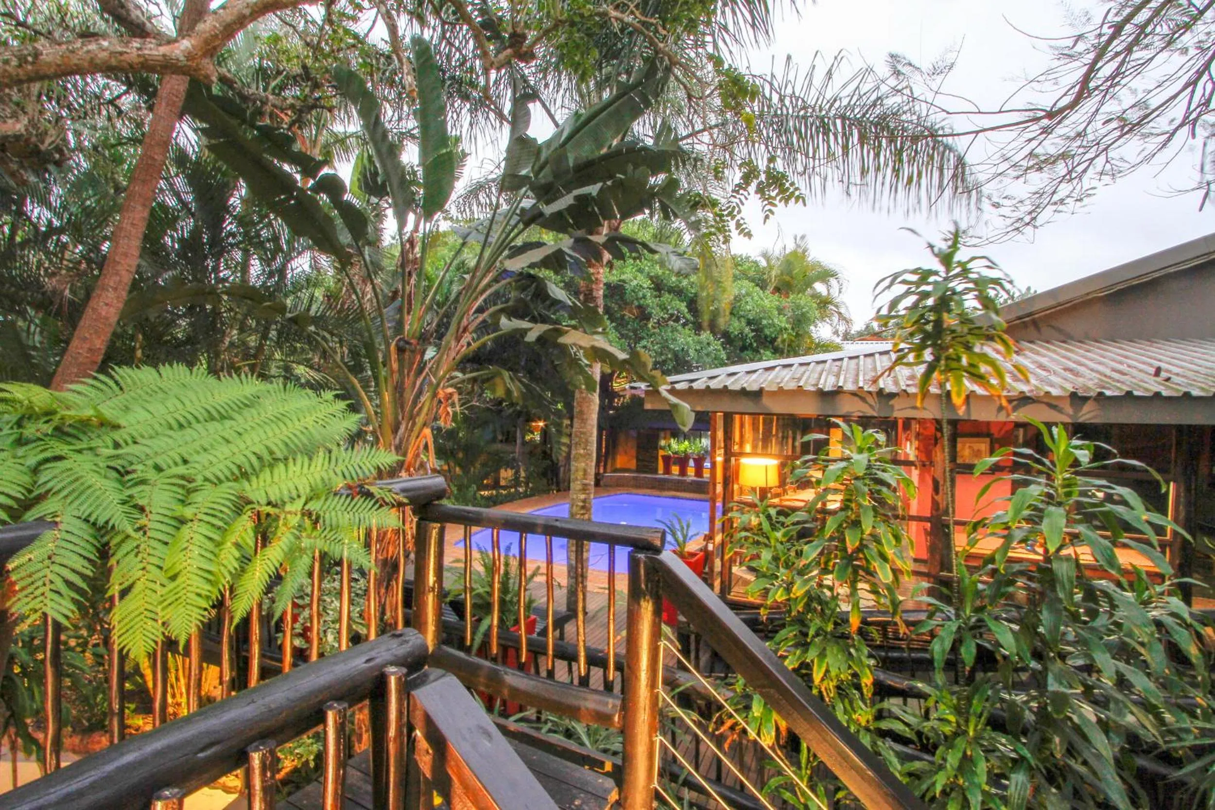 Pool view in Umlilo Guest House