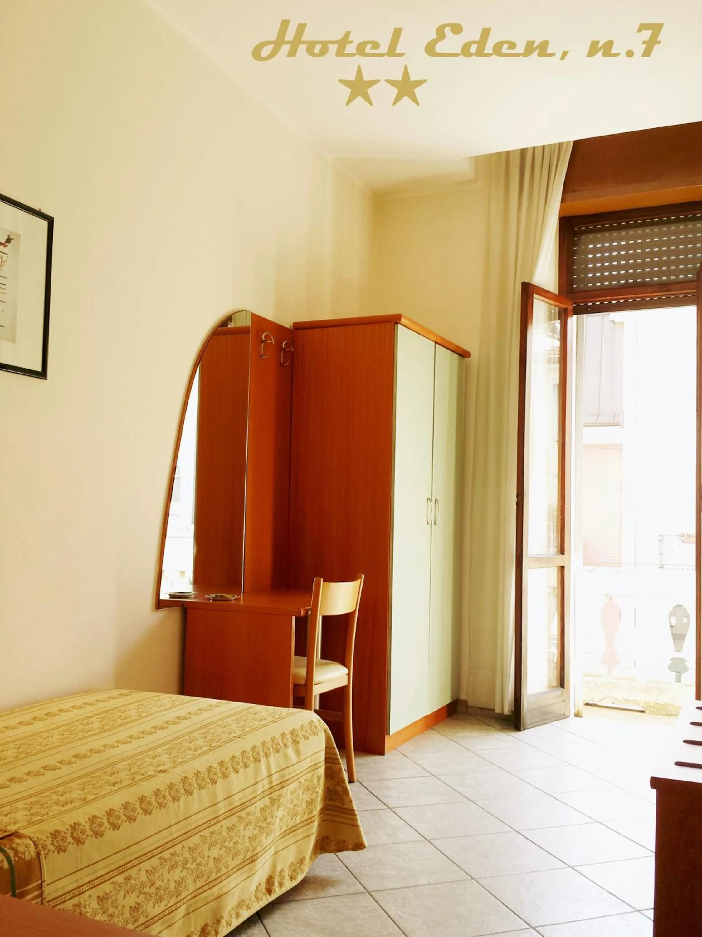 Decorative detail, Bed in Hotel Eden