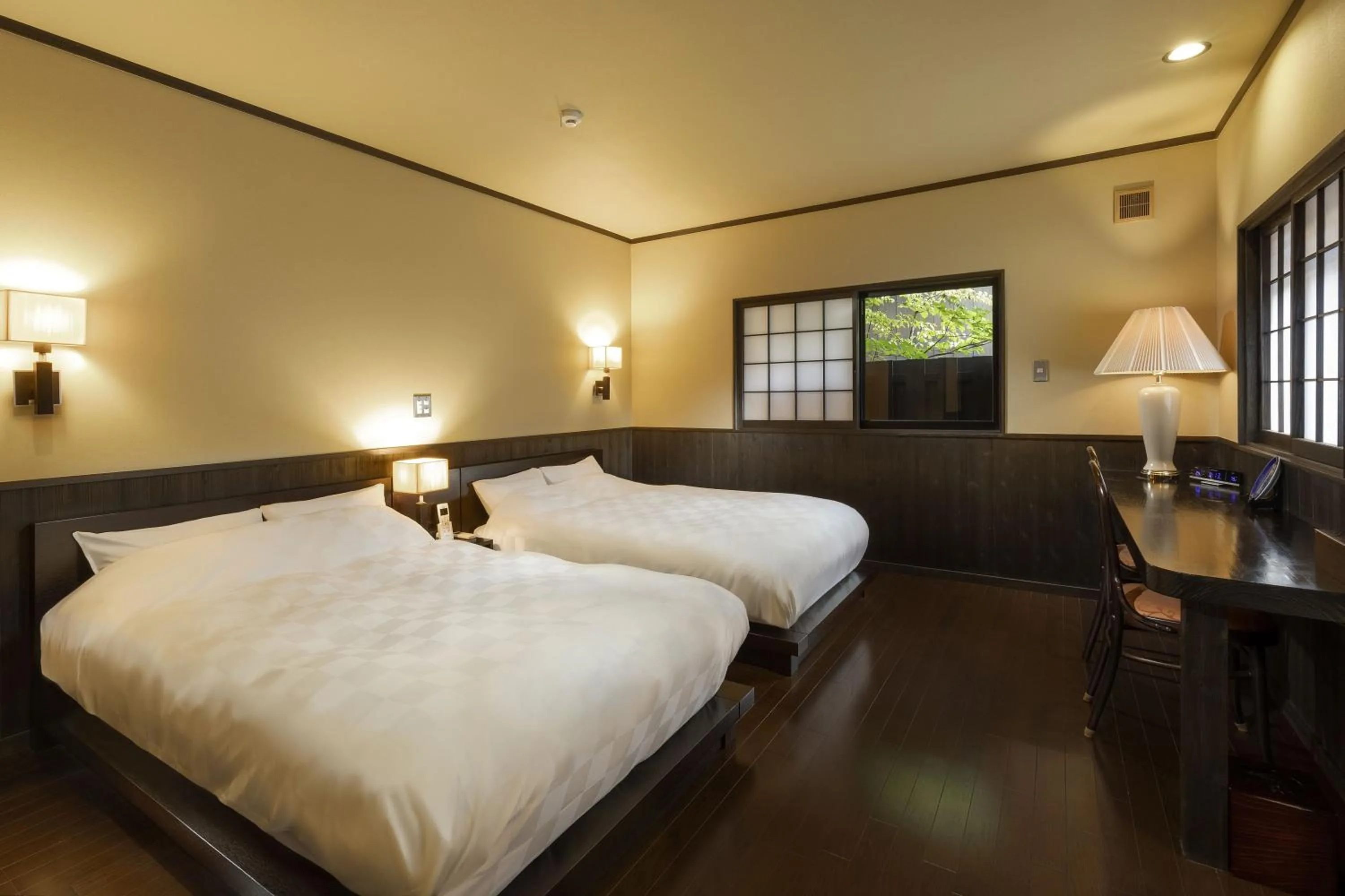 Bedroom, Bed in Yufuin Yufusaryo