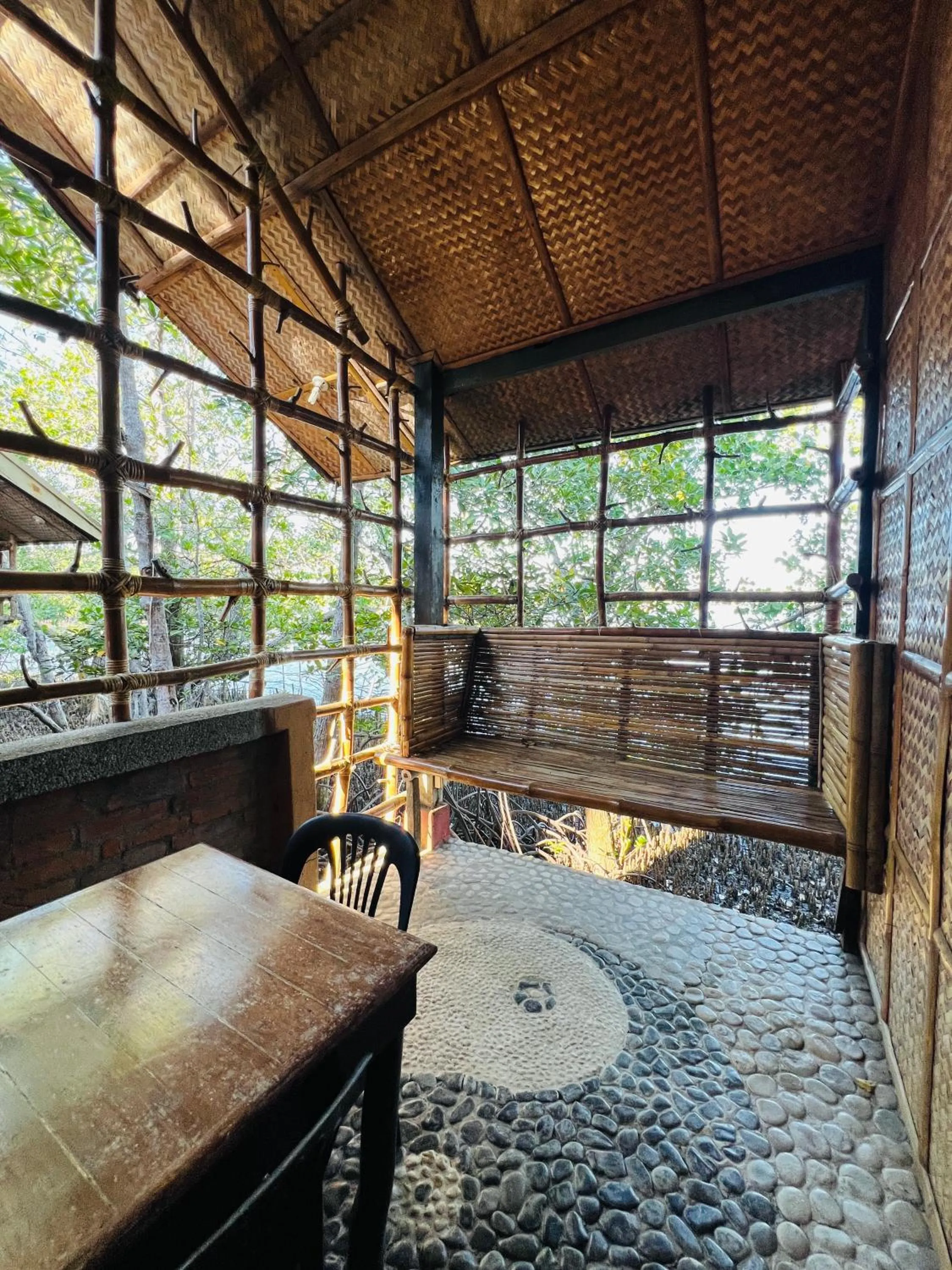 Balcony/Terrace, Bed in Marina Palawan Boutique Nature Resort