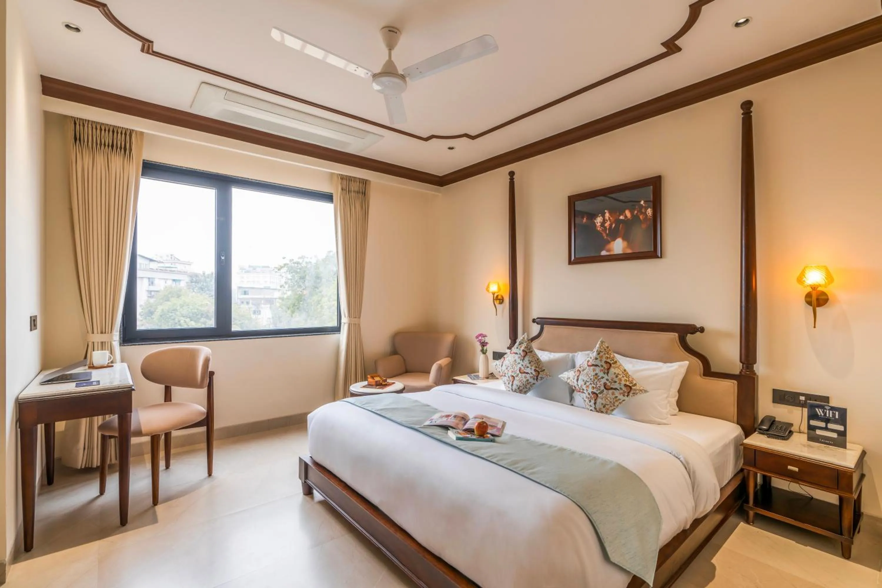 Photo of the whole room, Bed in Luxuria Varanasi By Moustache