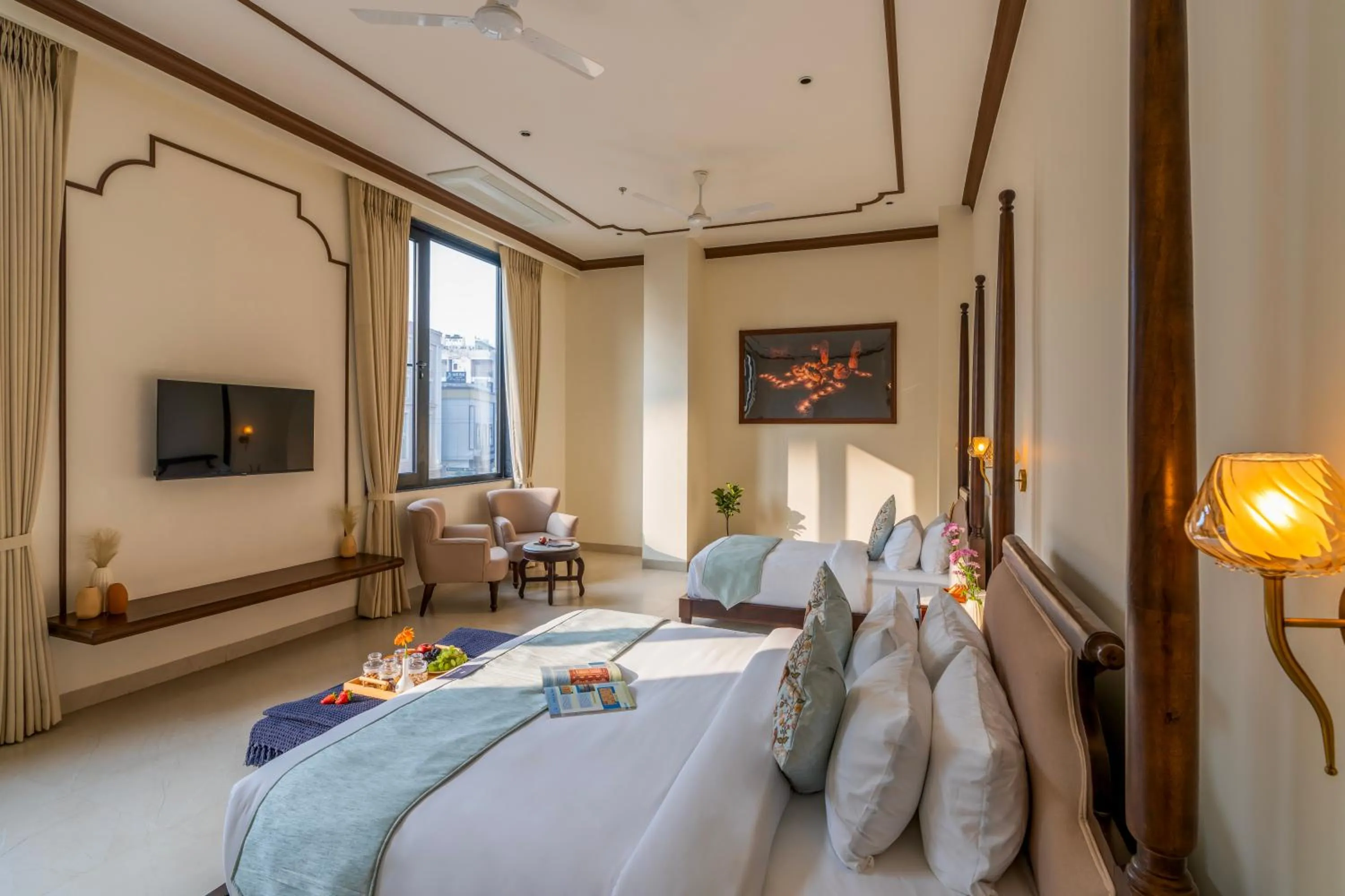 Bed in Luxuria Varanasi By Moustache