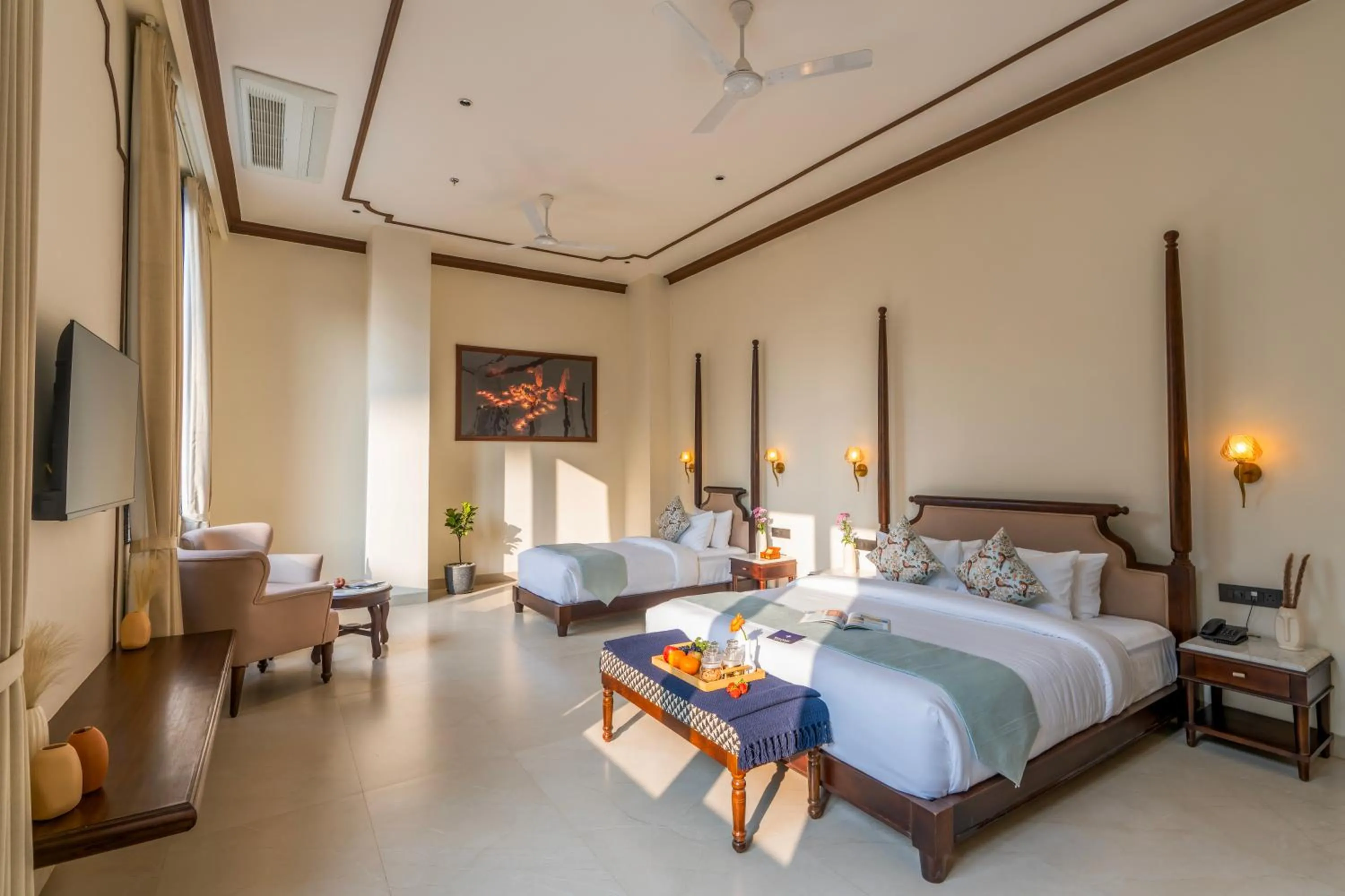 Bed in Luxuria Varanasi By Moustache