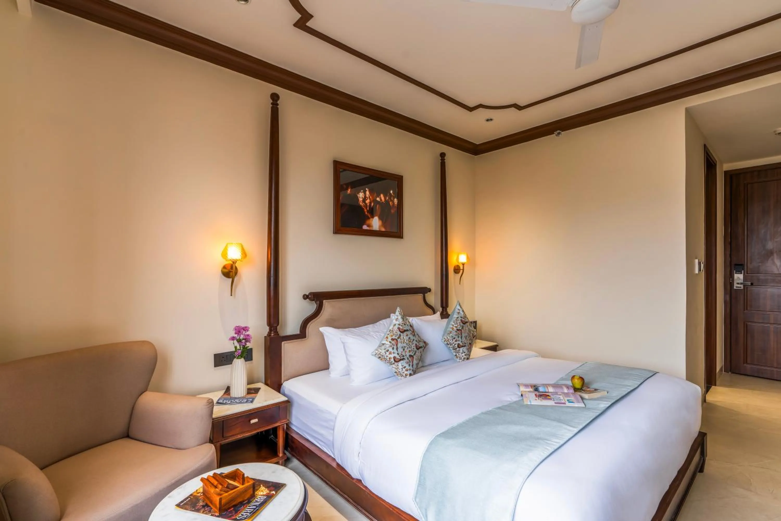 Photo of the whole room, Bed in Luxuria Varanasi By Moustache