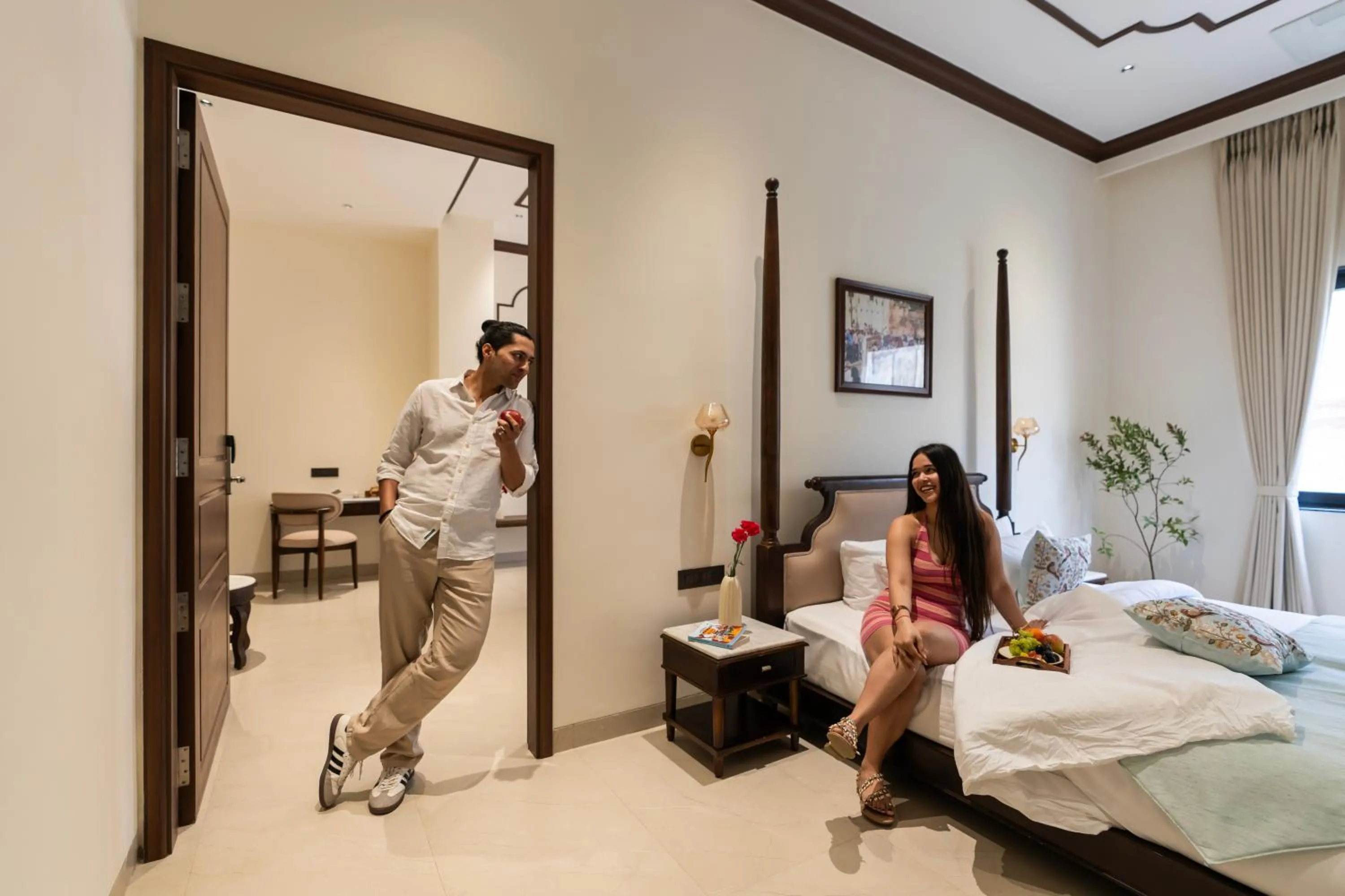 Bed in Luxuria Varanasi By Moustache