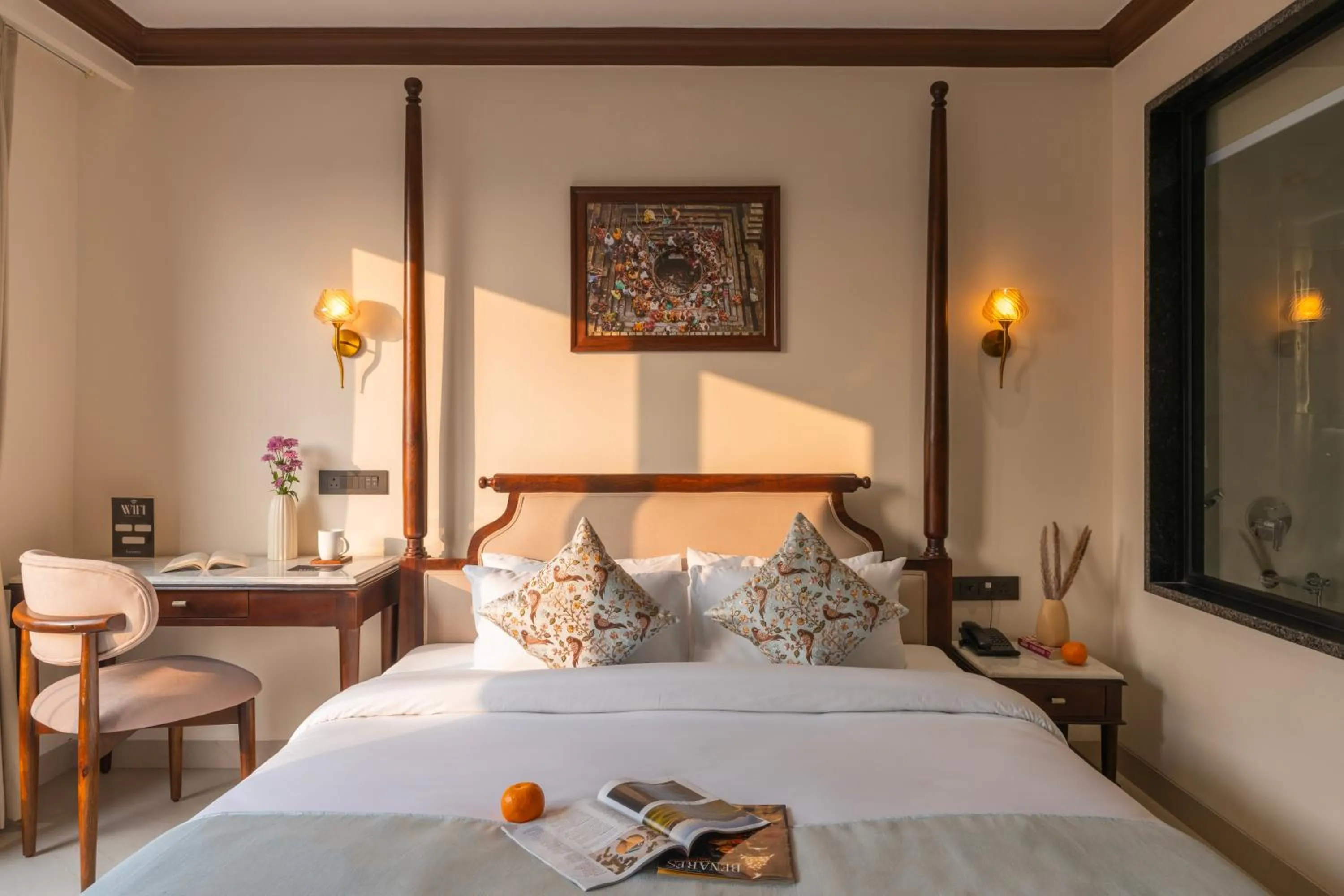 Bed in Luxuria Varanasi By Moustache