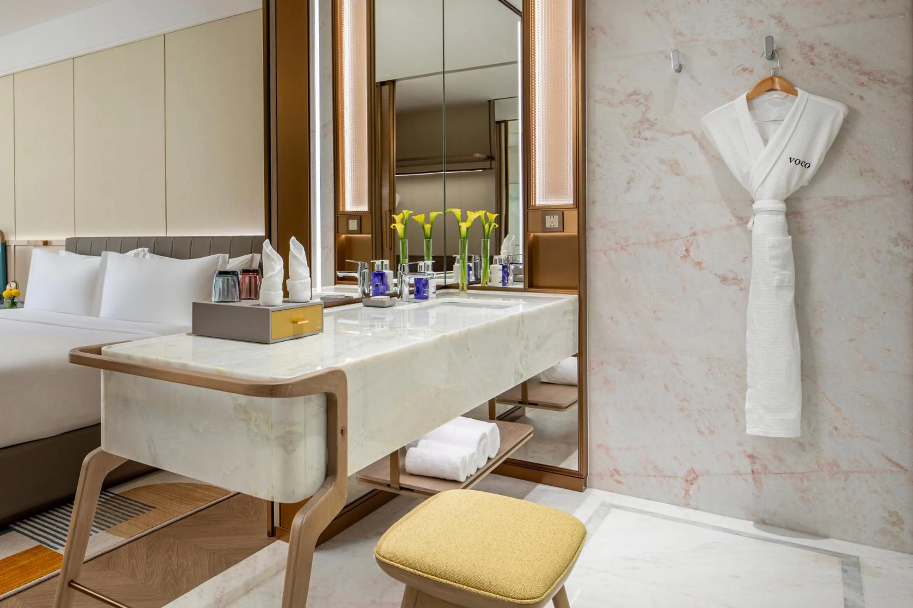 Toilet, Bed in voco Sanya Bay by IHG