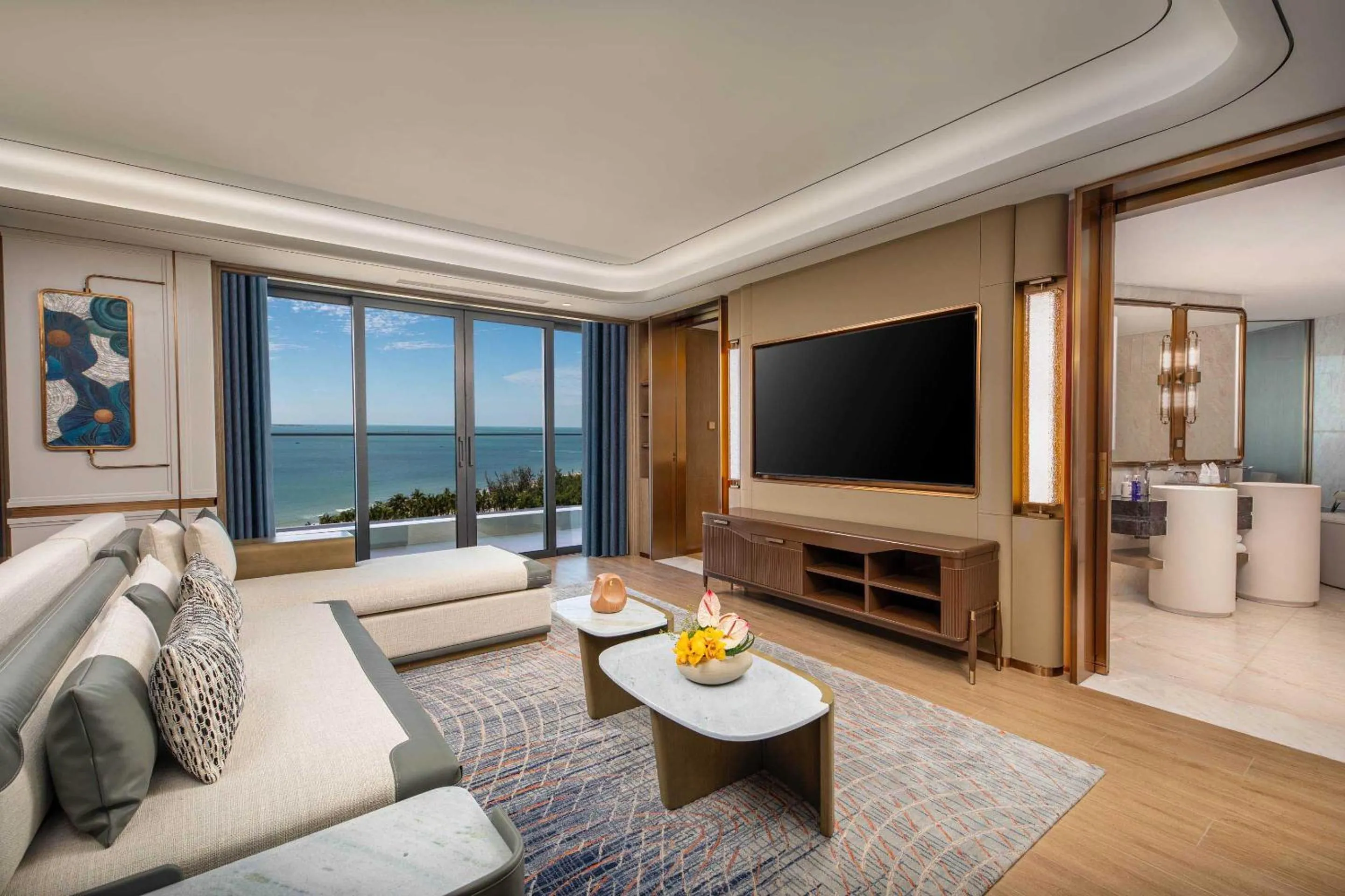 Living room in voco Sanya Bay by IHG