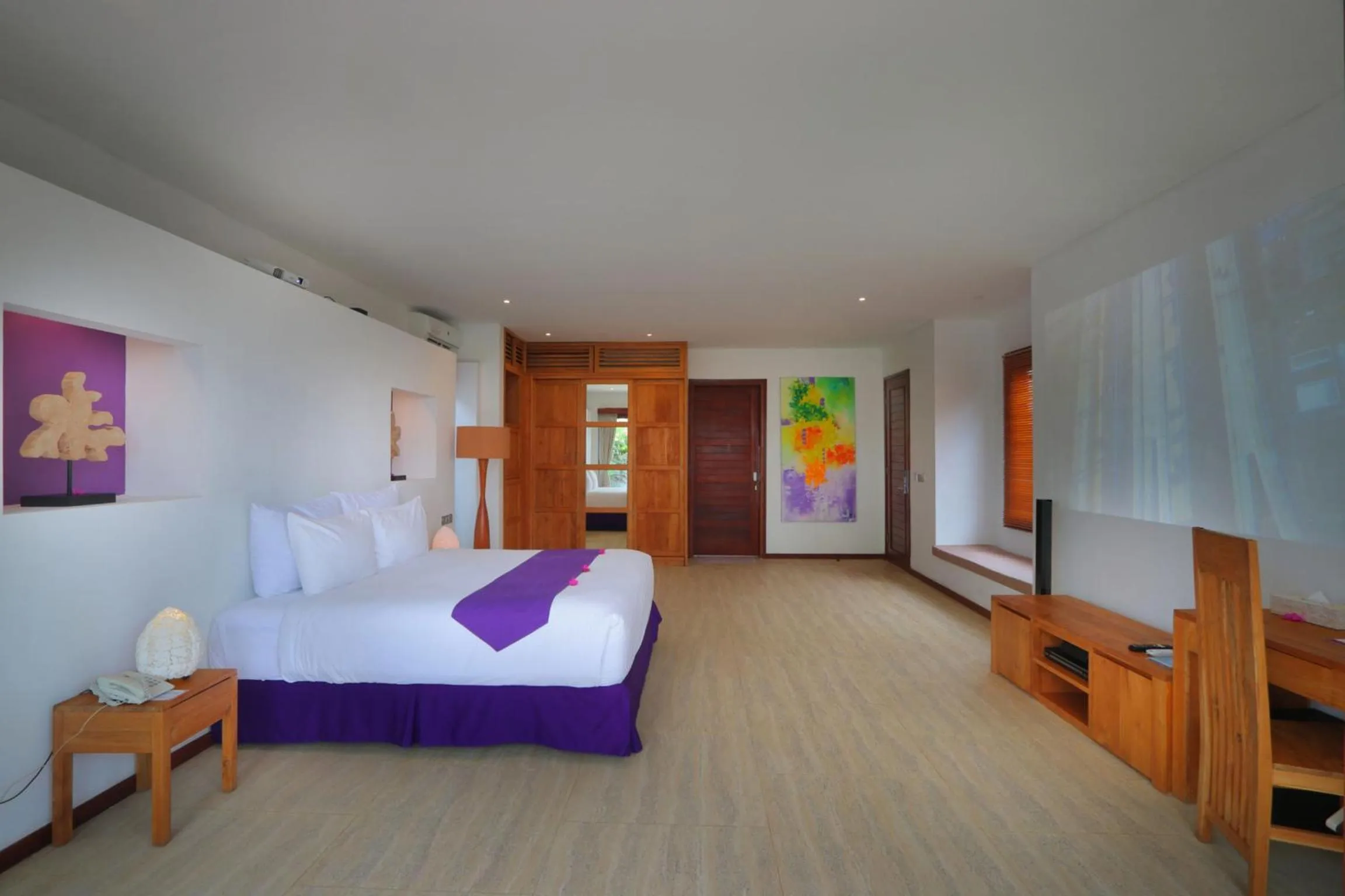 Pool view, Bed in Anema Wellness & Resort Gili Lombok - Diving Center PADI