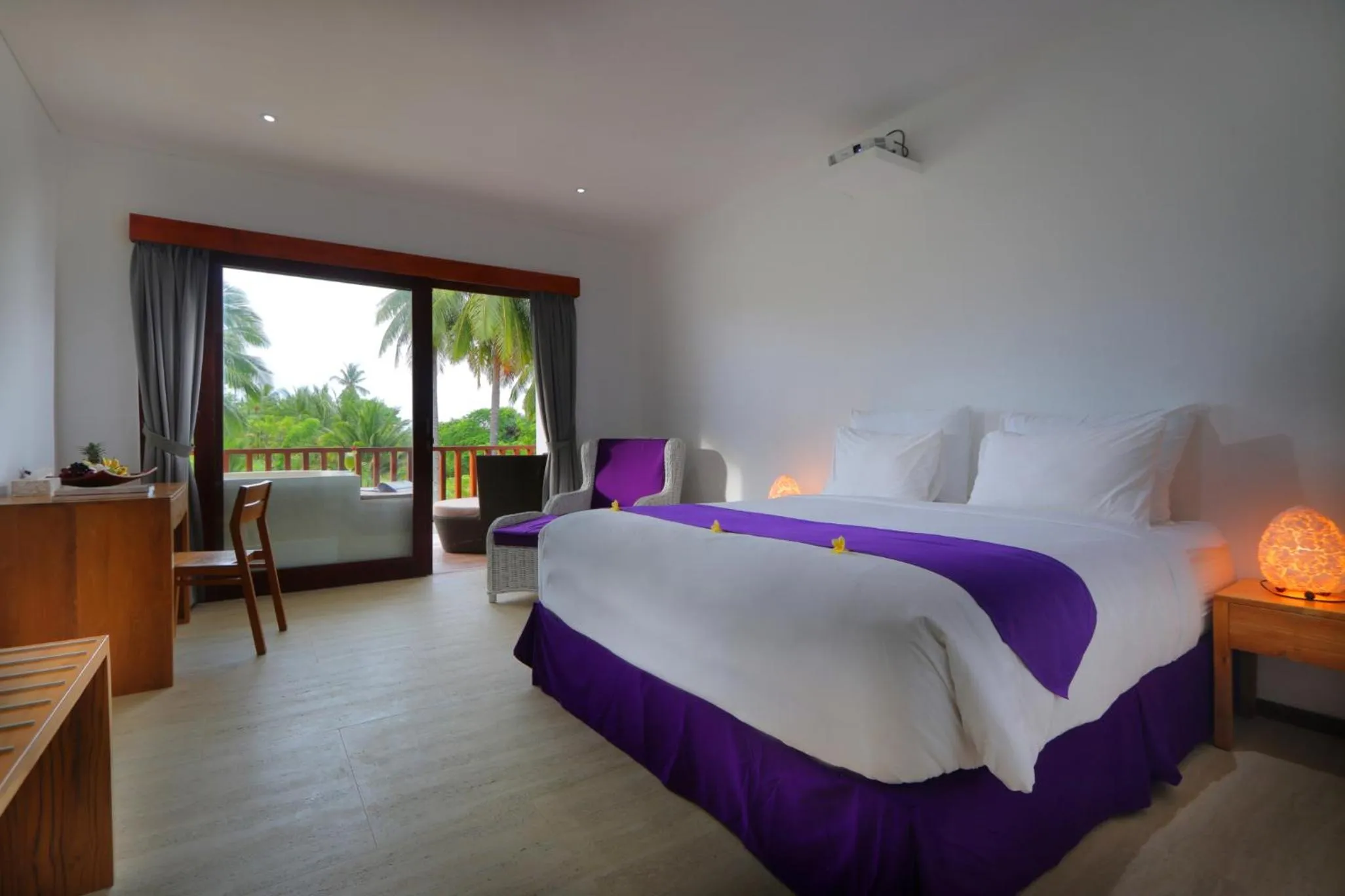 View (from property/room), Bed in Anema Wellness & Resort Gili Lombok - Diving Center PADI