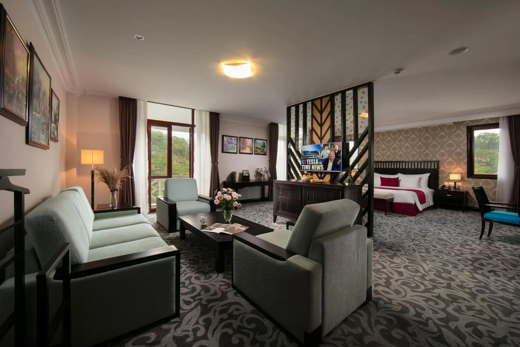 Bed in Swiss-Belresort Tuyen Lam