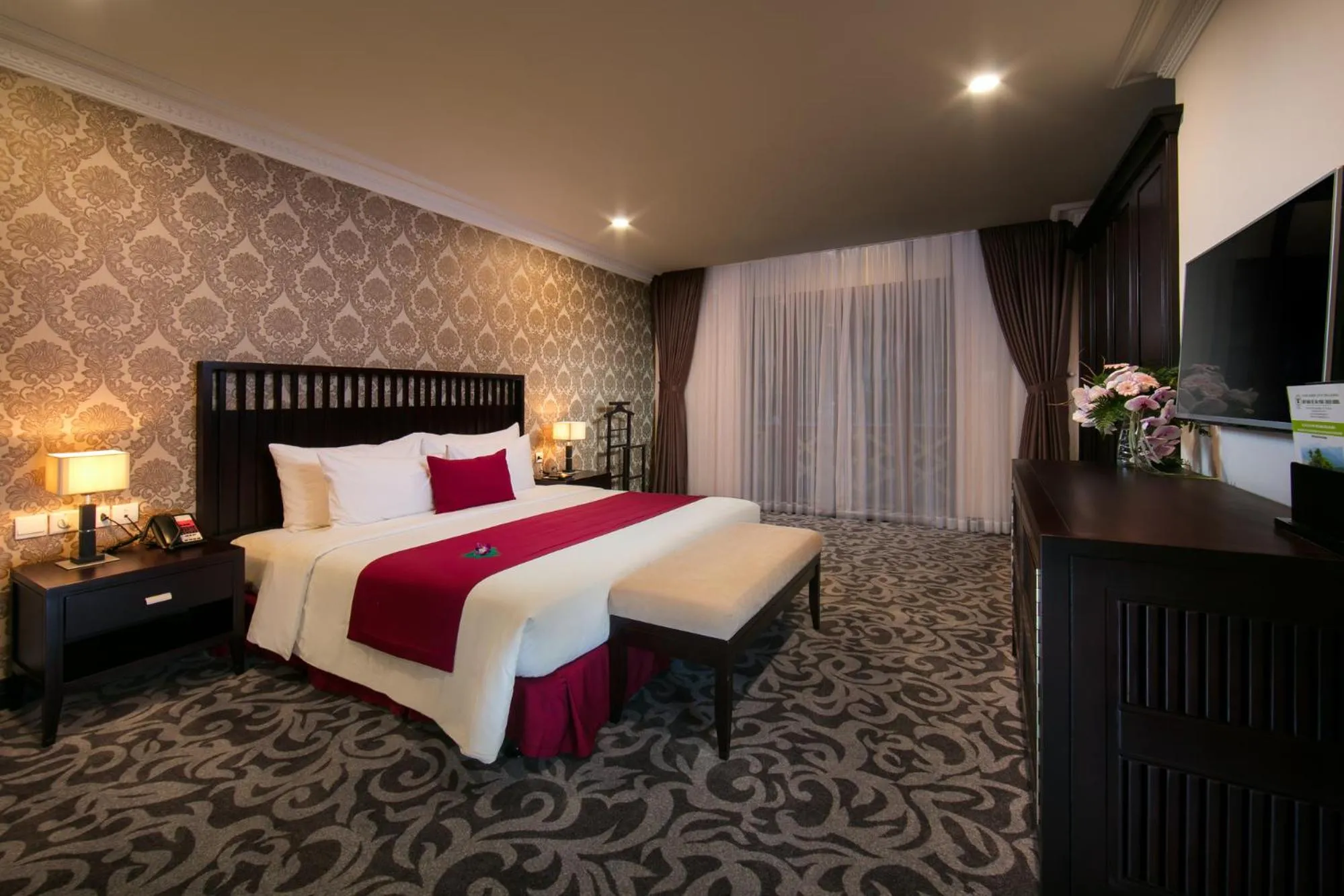 Bed in Swiss-Belresort Tuyen Lam