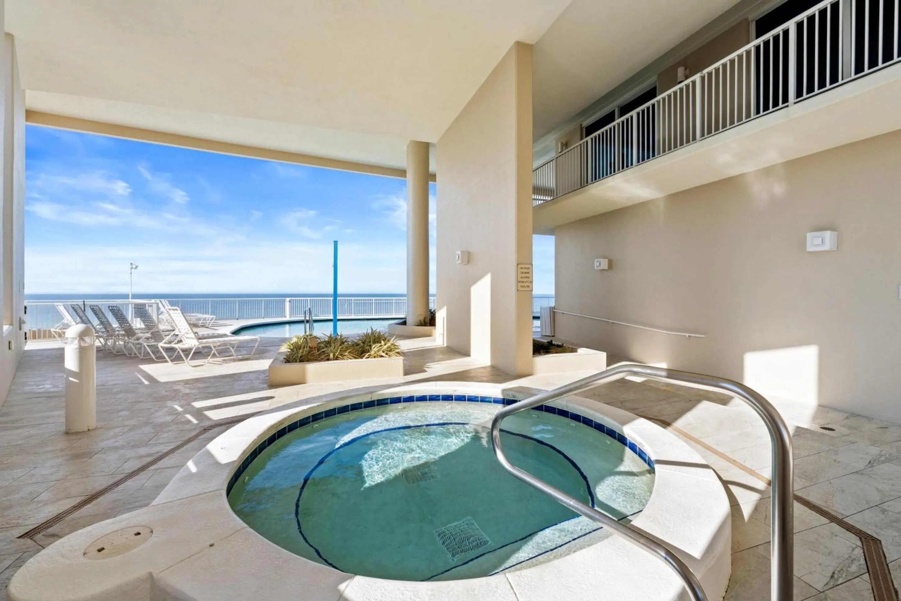 Patio in Palazzo Beach Resort by Panhandle Getaways