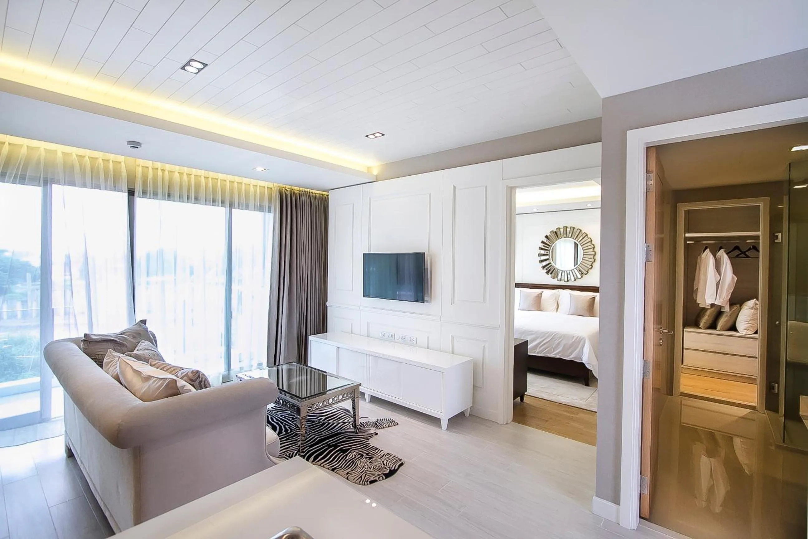 Living room, Bed in The Chiang Mai Riverside