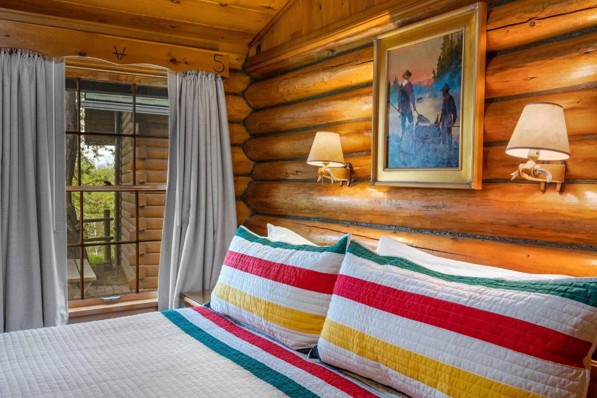 Bed in El Western Cabins & Lodges