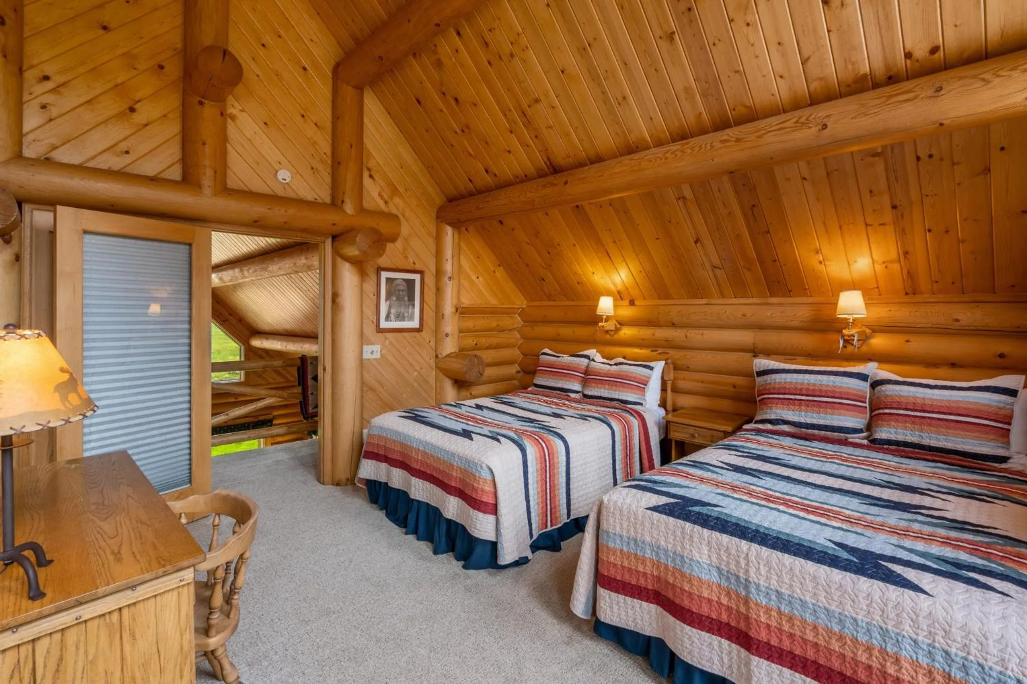 Bed in El Western Cabins & Lodges