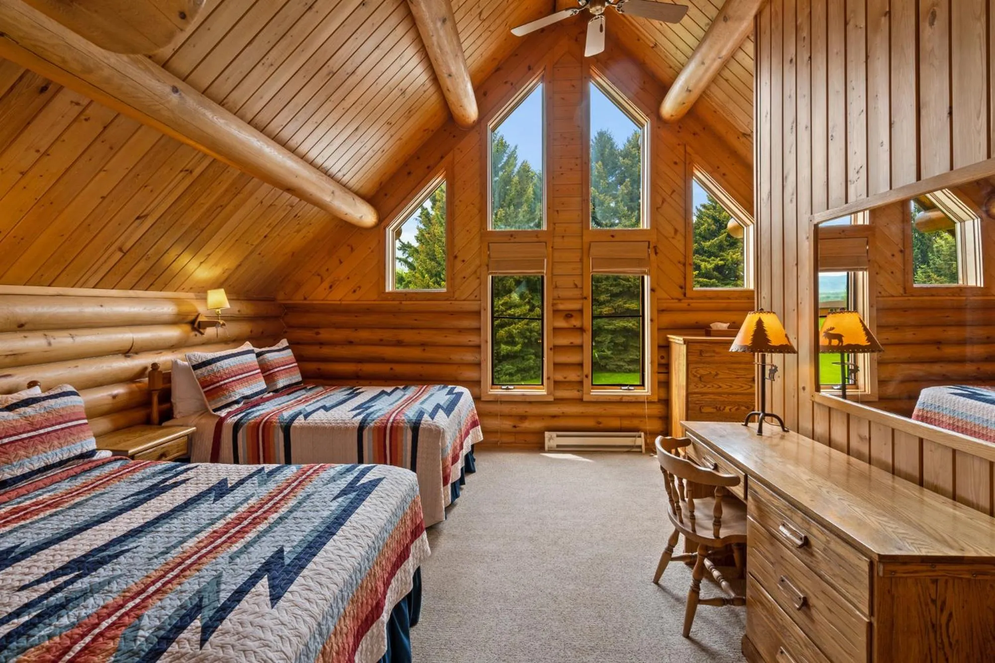 Bed in El Western Cabins & Lodges