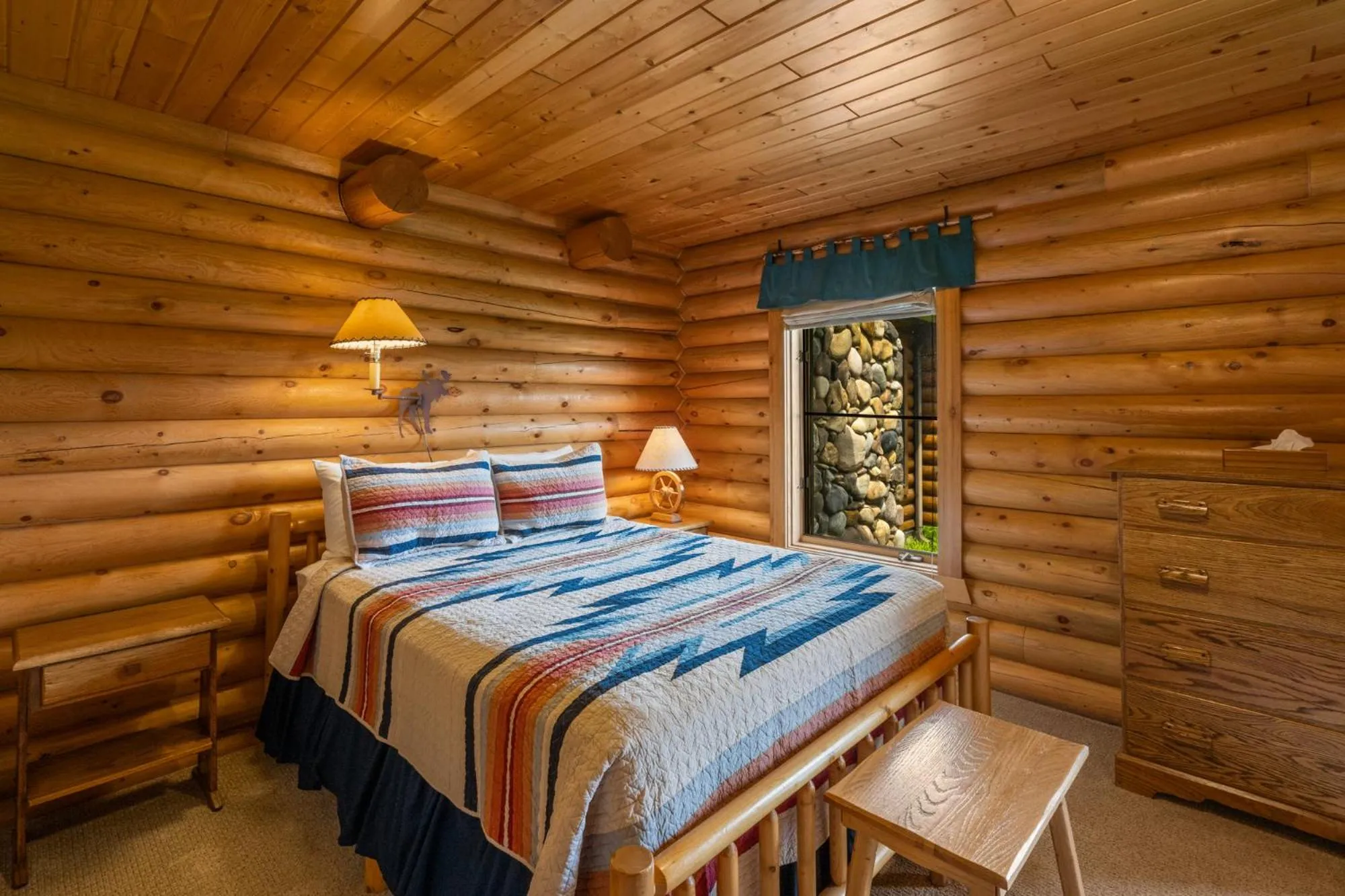 Bed in El Western Cabins & Lodges