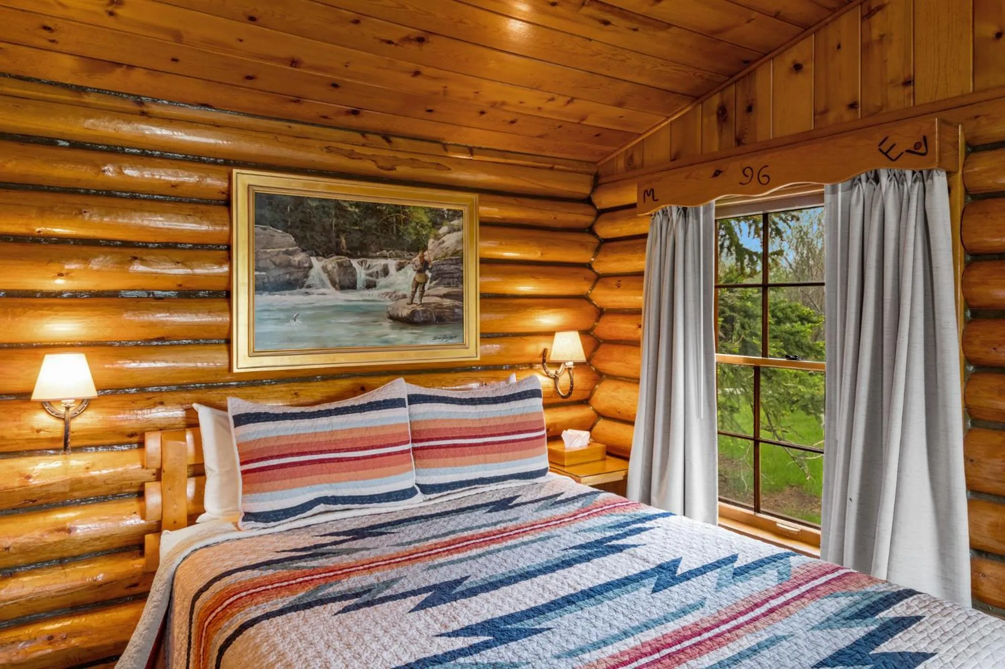 Bed in El Western Cabins & Lodges