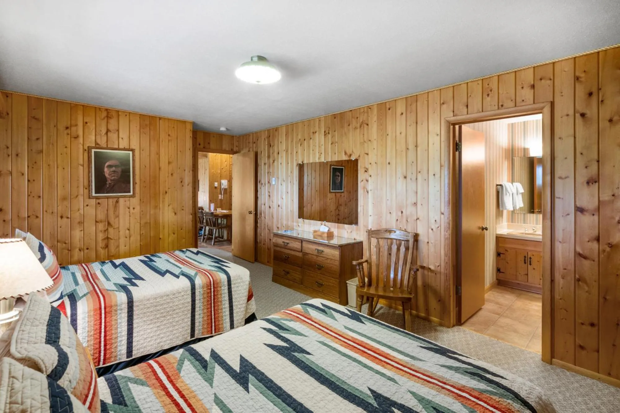 Bed in El Western Cabins & Lodges