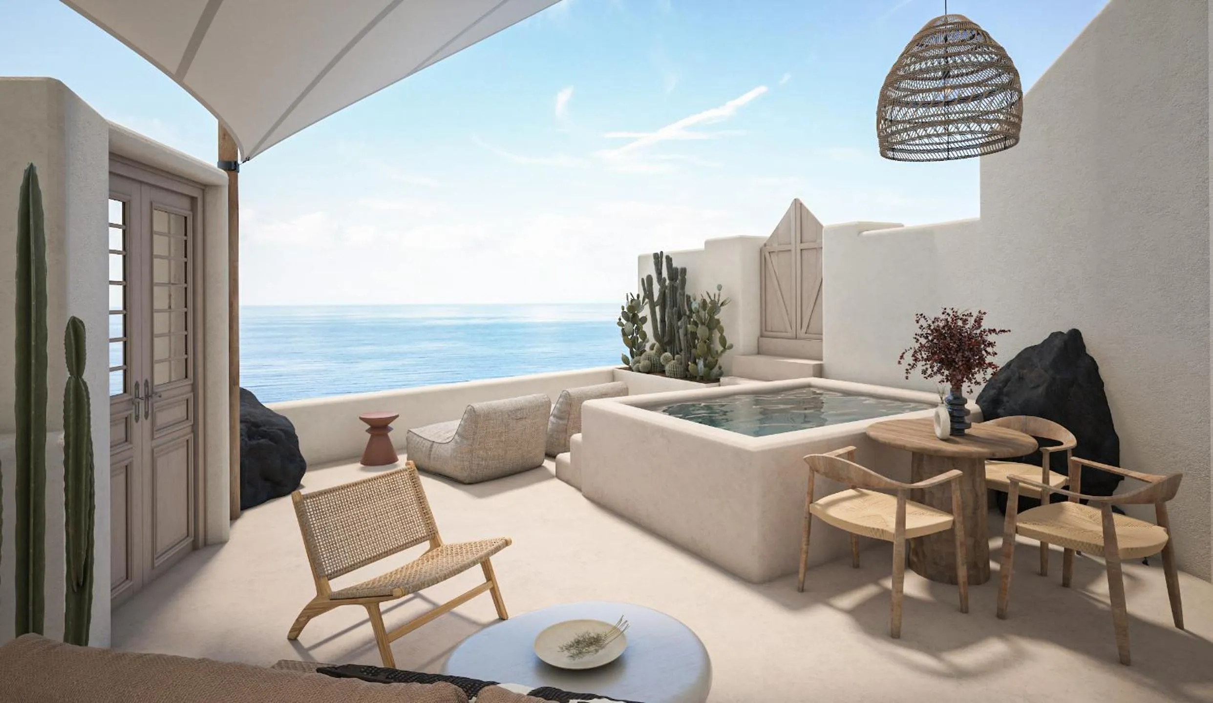 Exclusive Suite with Outdoor Heated Plunge Pool in You and Me Suites Oia