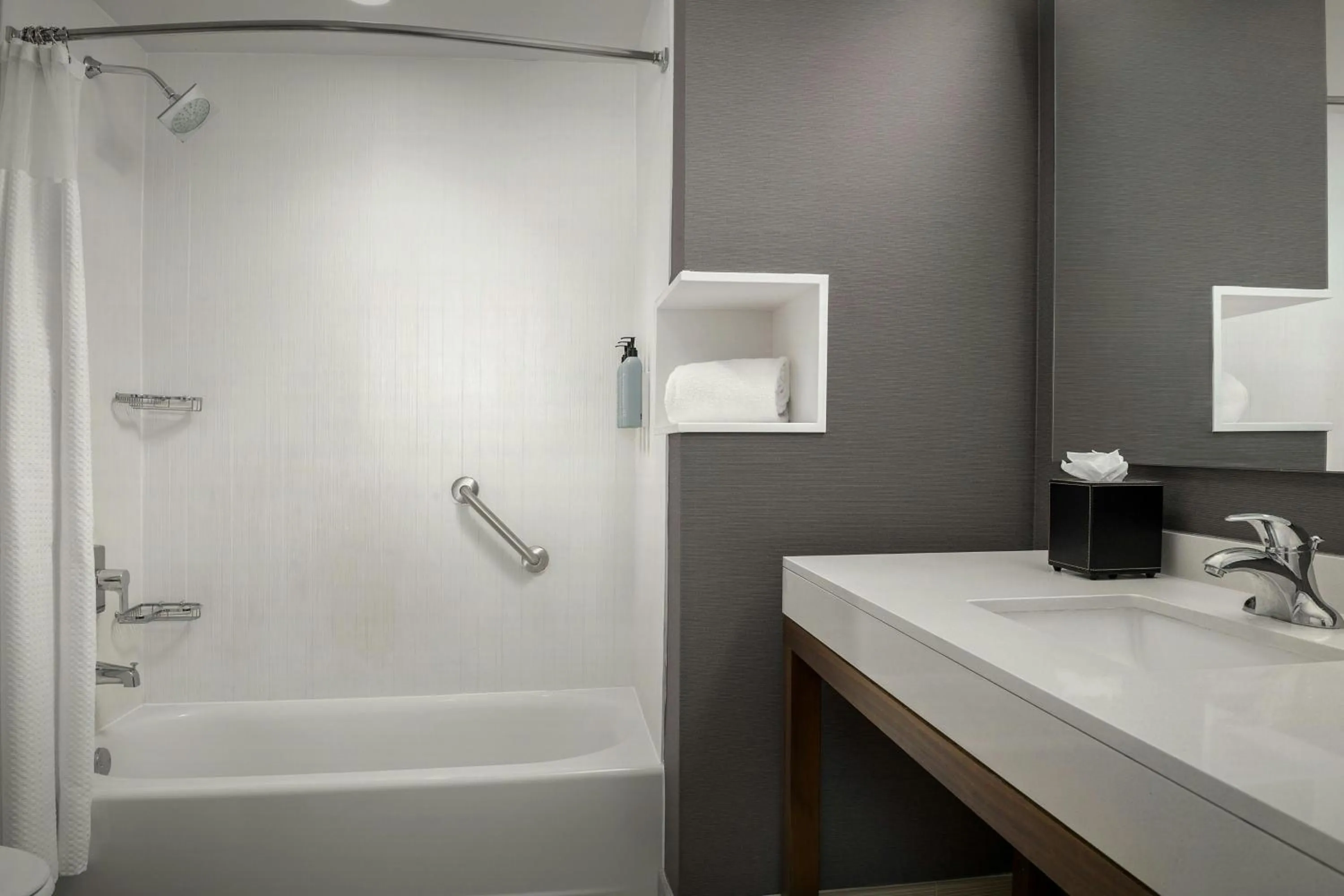 Bathroom in Courtyard by Marriott Muncie at Horizon Convention Center