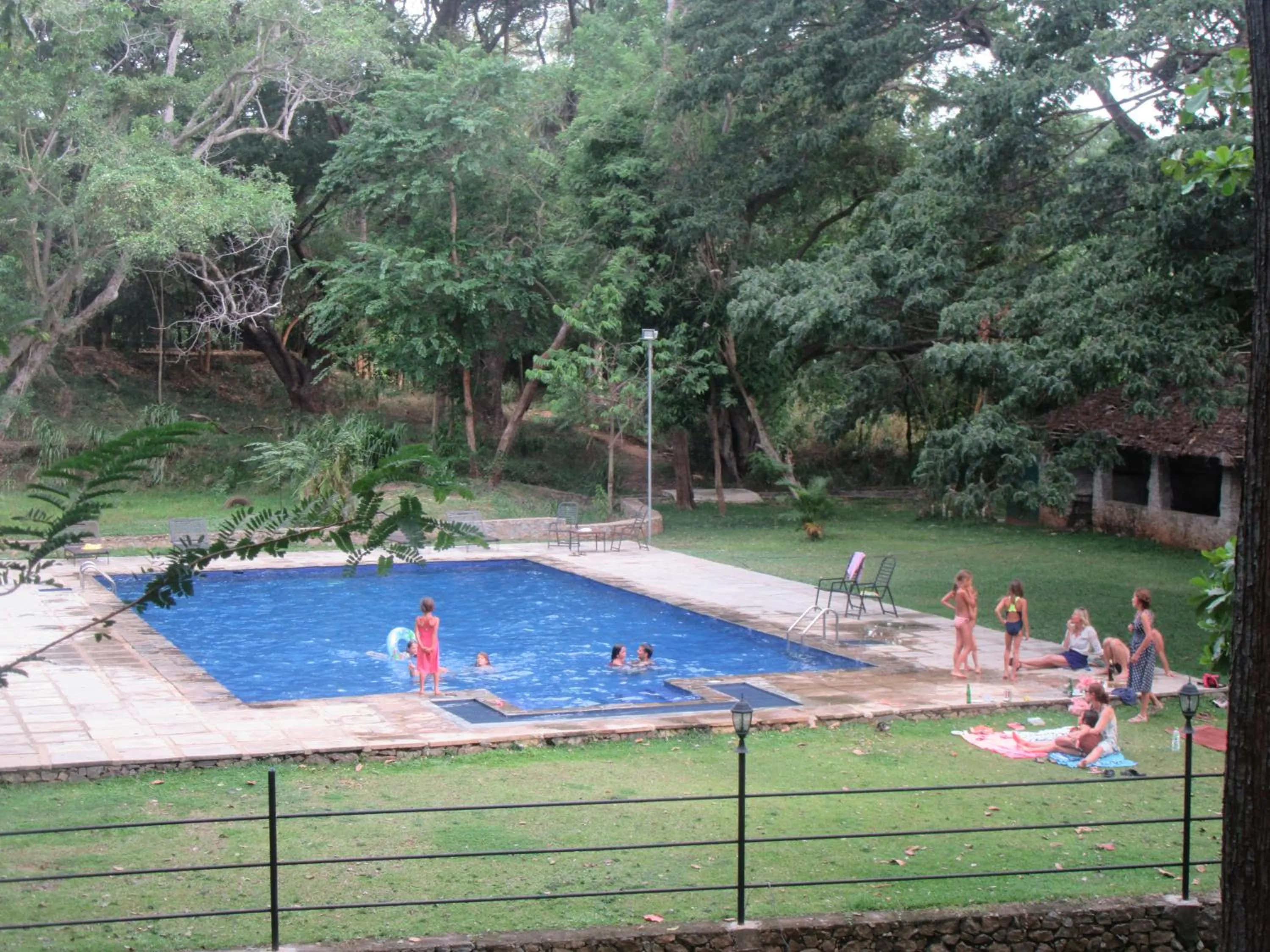 Swimming pool in Dambulu Oya Family Park