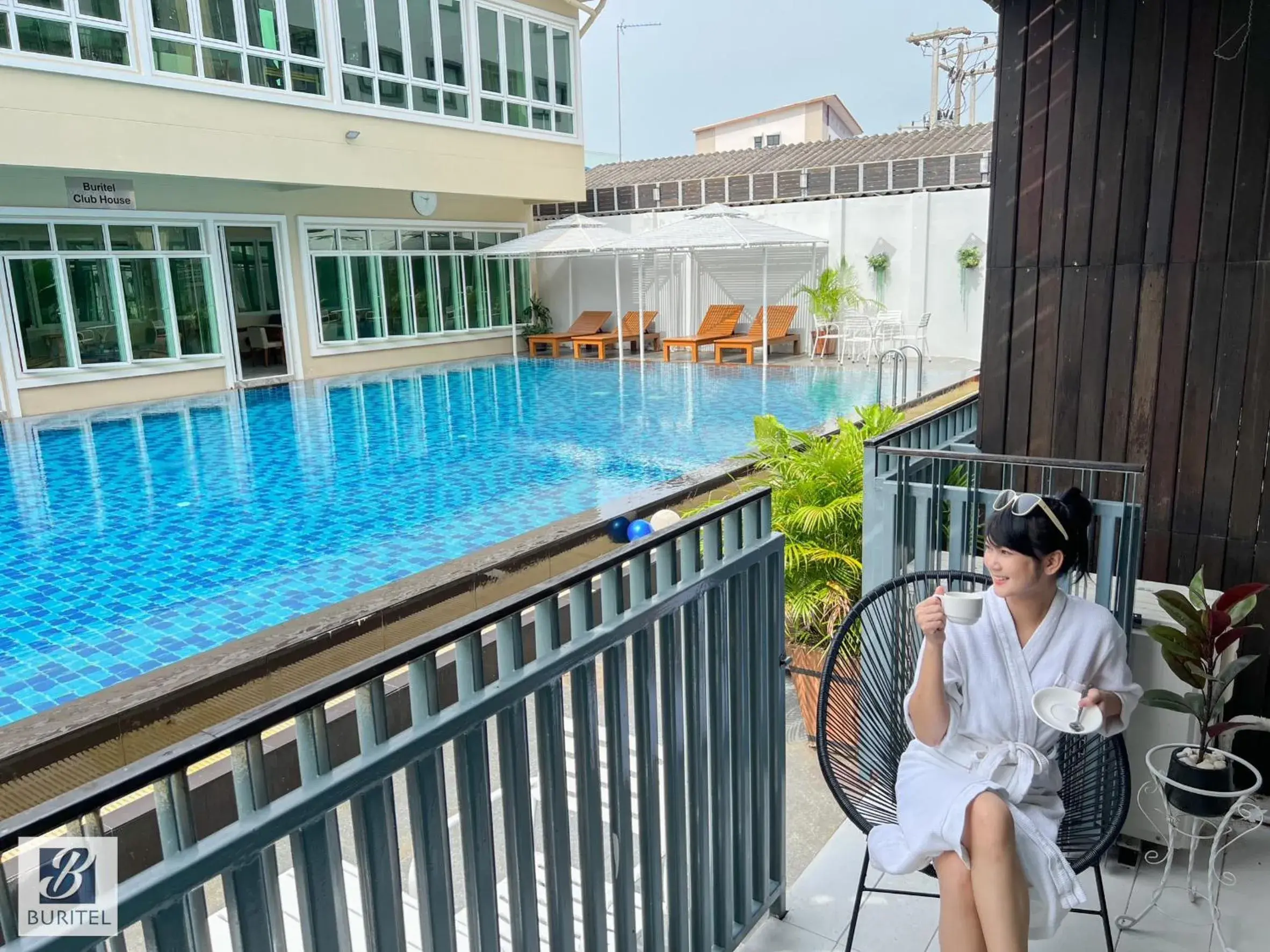 Pool view in Buritel Hotel Pool view in Buritel Hotel