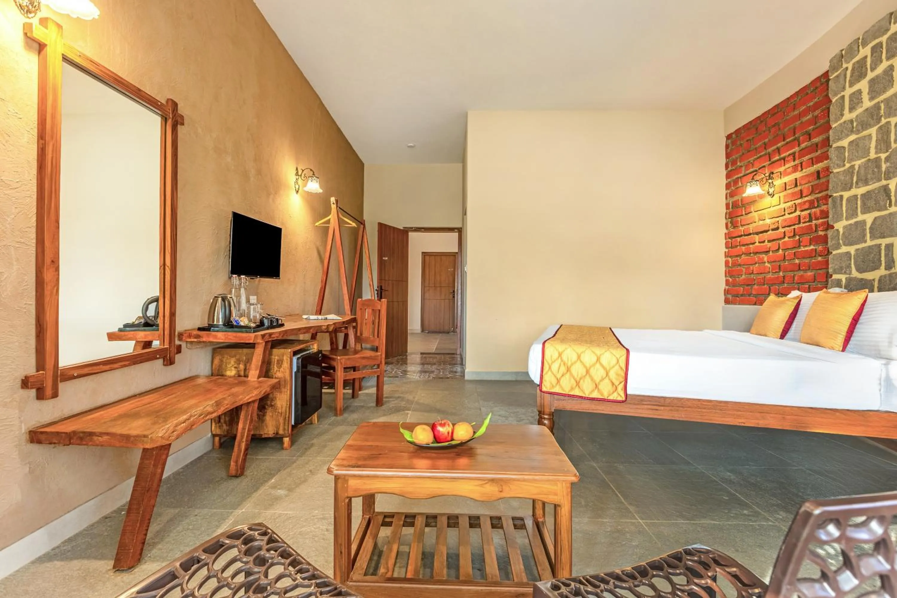 Bedroom, Bed in Nature Trails Ashoka Resorts Hampi