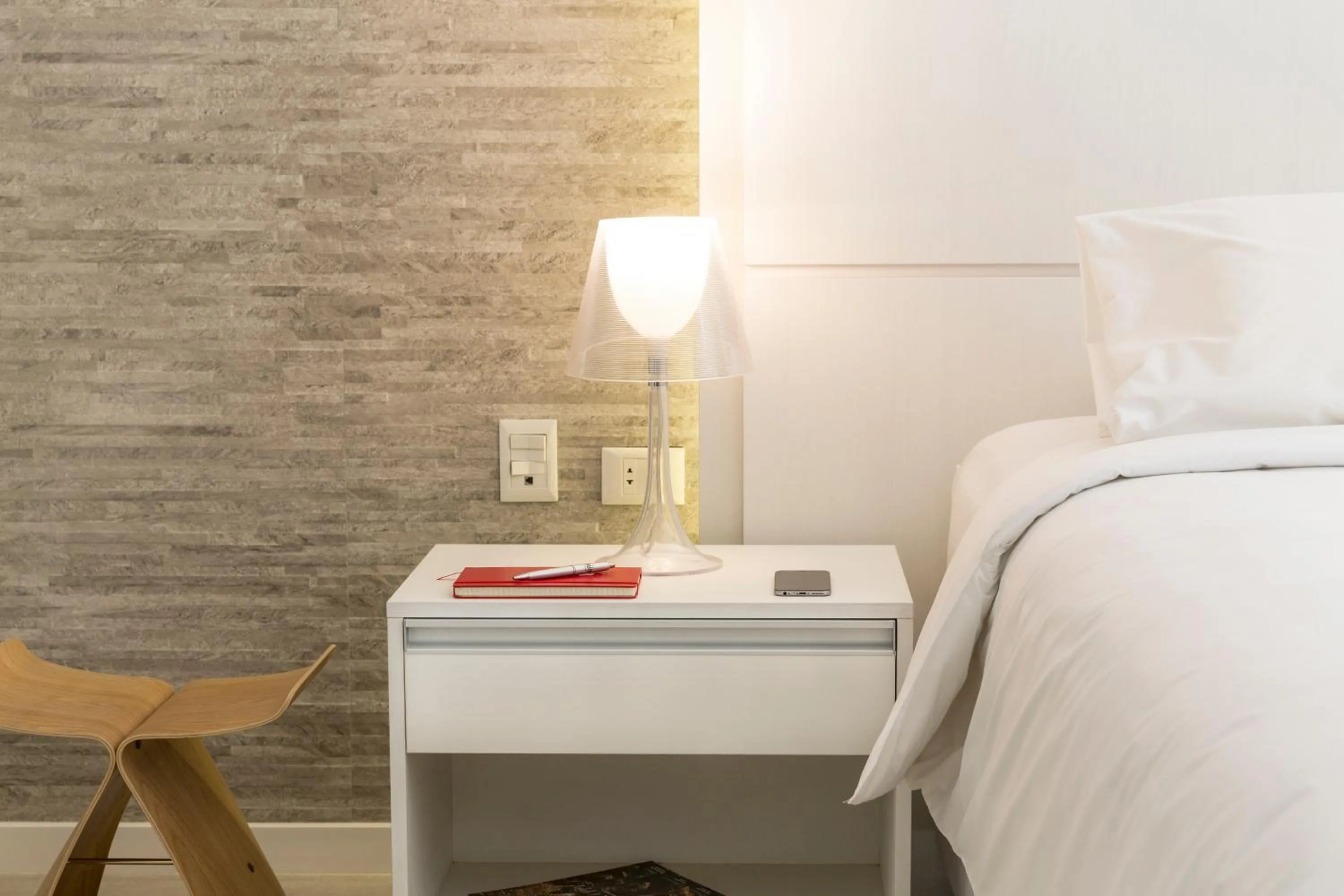 Decorative detail, Bed in Hub Hotel Asuncion