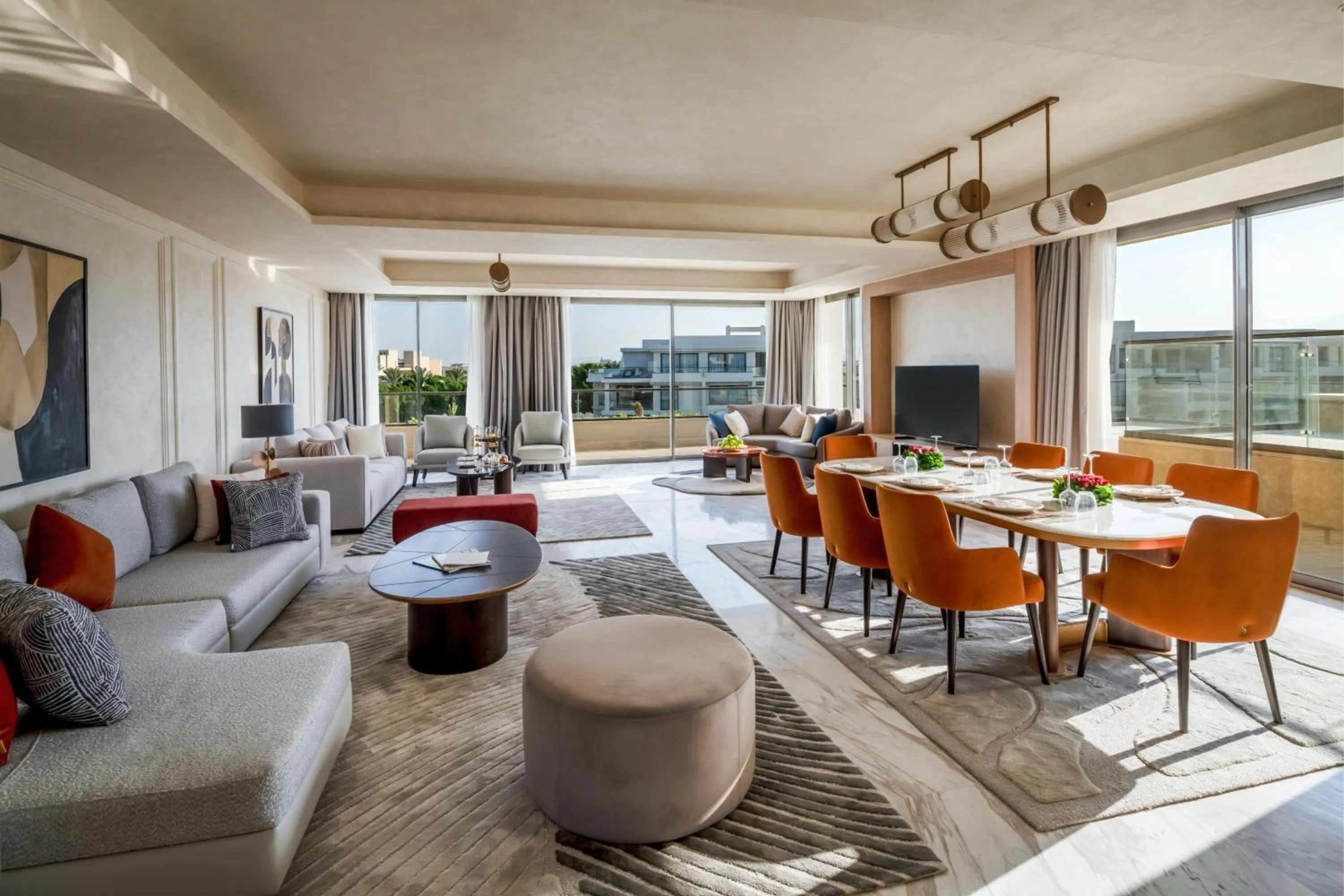 Seating area in Rixos Premium Magawish Bay View
