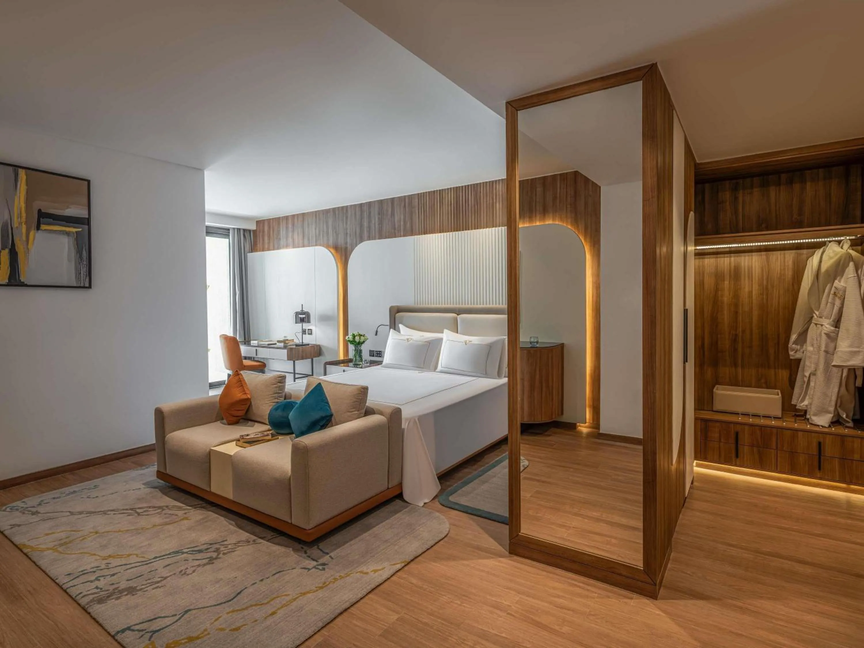 Bedroom, Bed in Rixos Premium Magawish Bay View