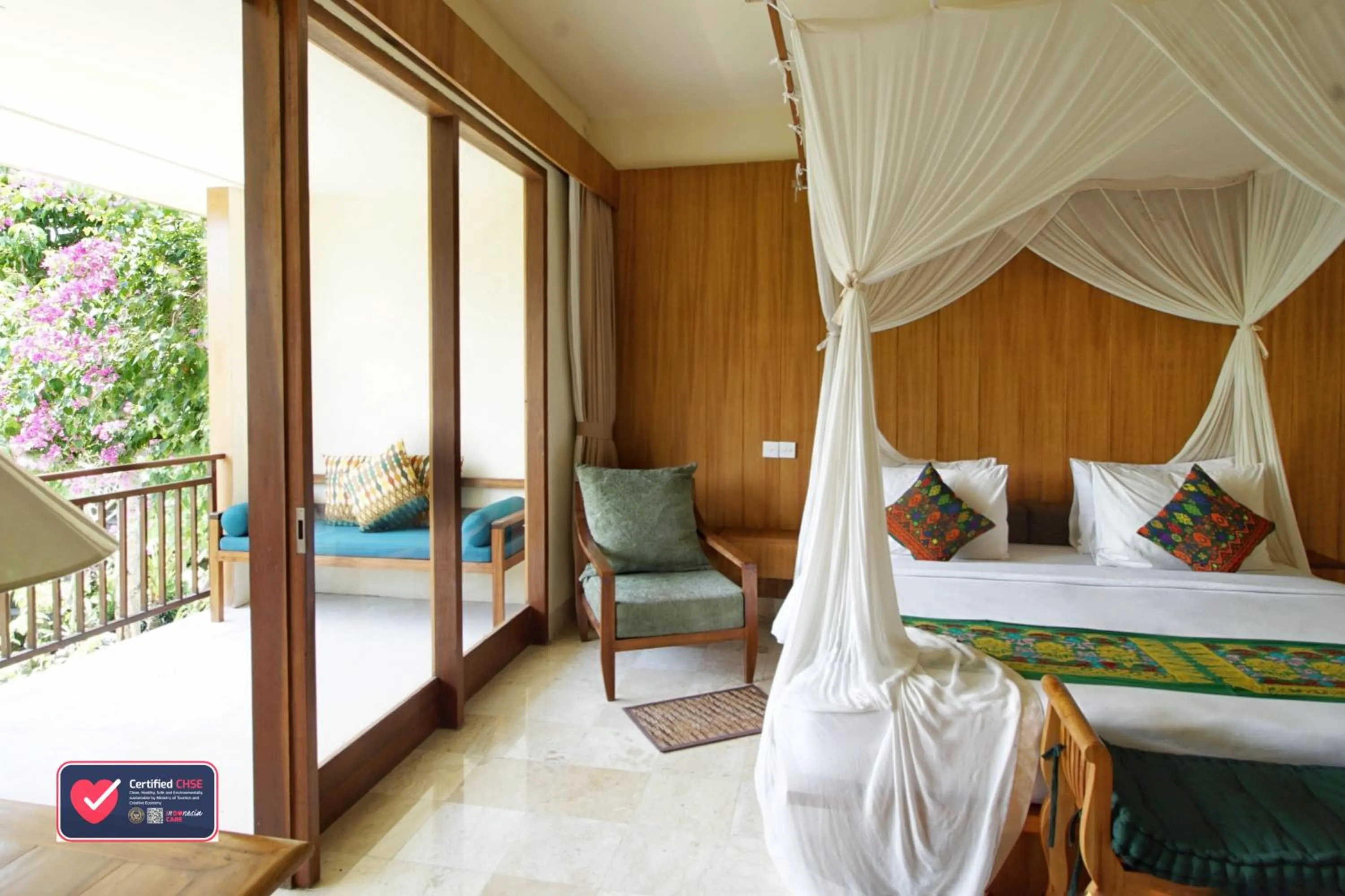 View (from property/room), Bed in Sapodilla Ubud