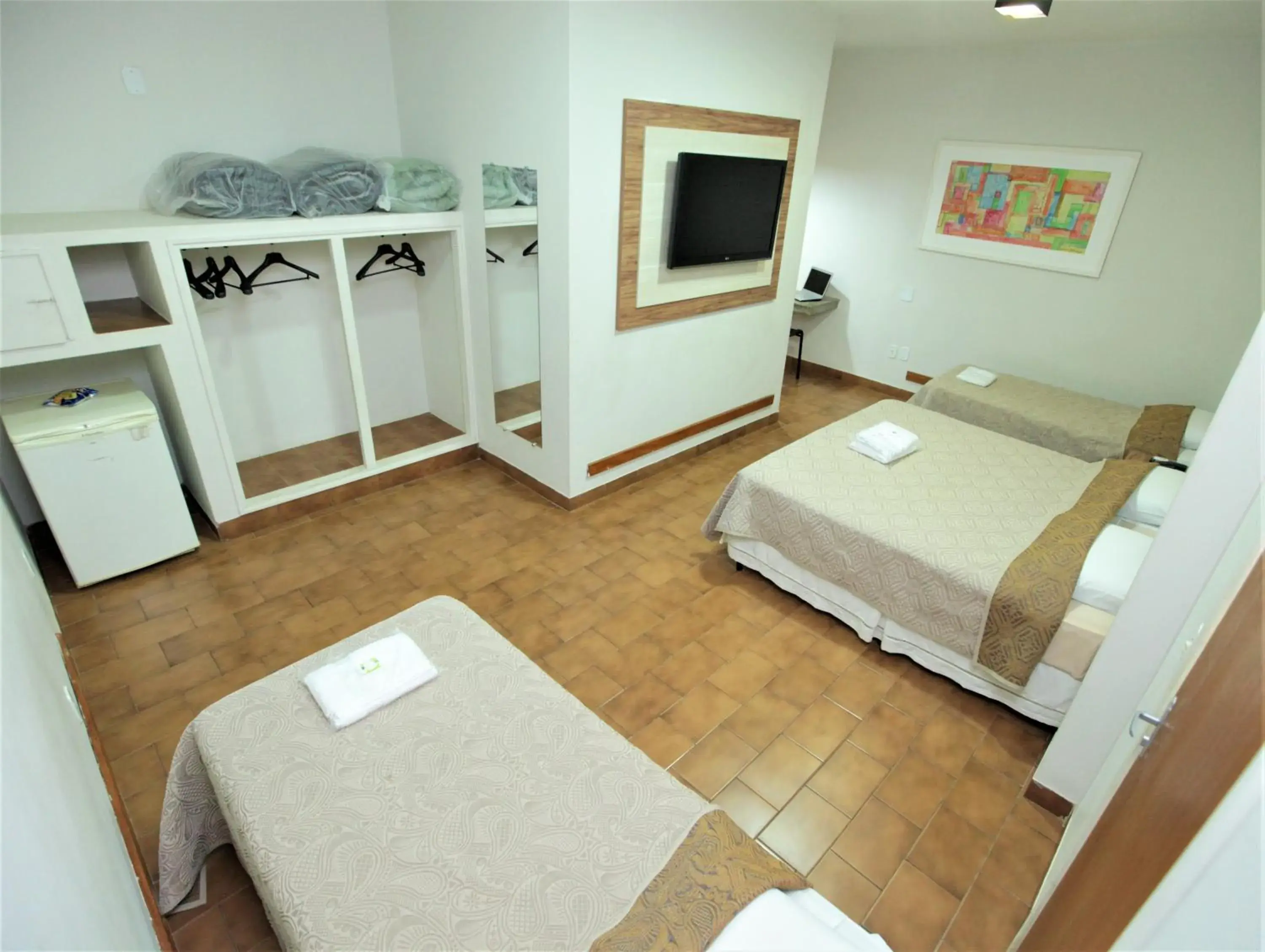 Bed in Hotel Pouso Novo Bed in Hotel Pouso Novo