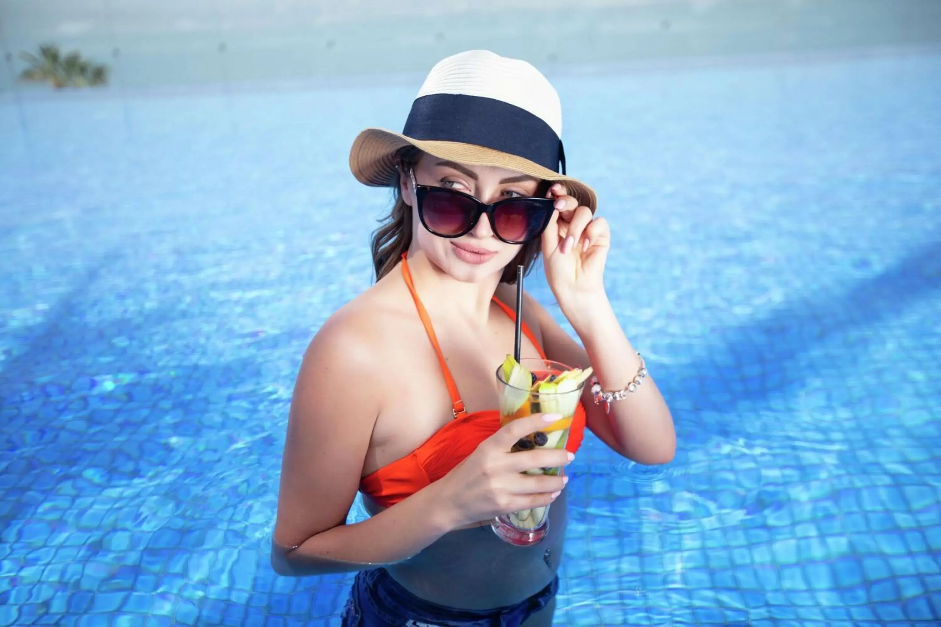 Pool view in Hilton Dead Sea Resort & Spa Pool view in Hilton Dead Sea Resort & Spa