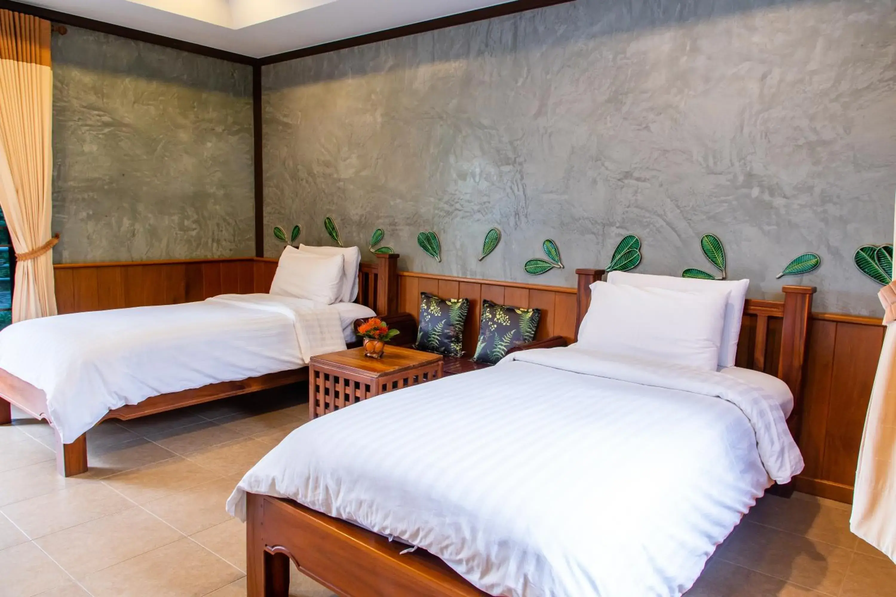 Bed in BaanRimNam Resort Trat Bed in BaanRimNam Resort Trat