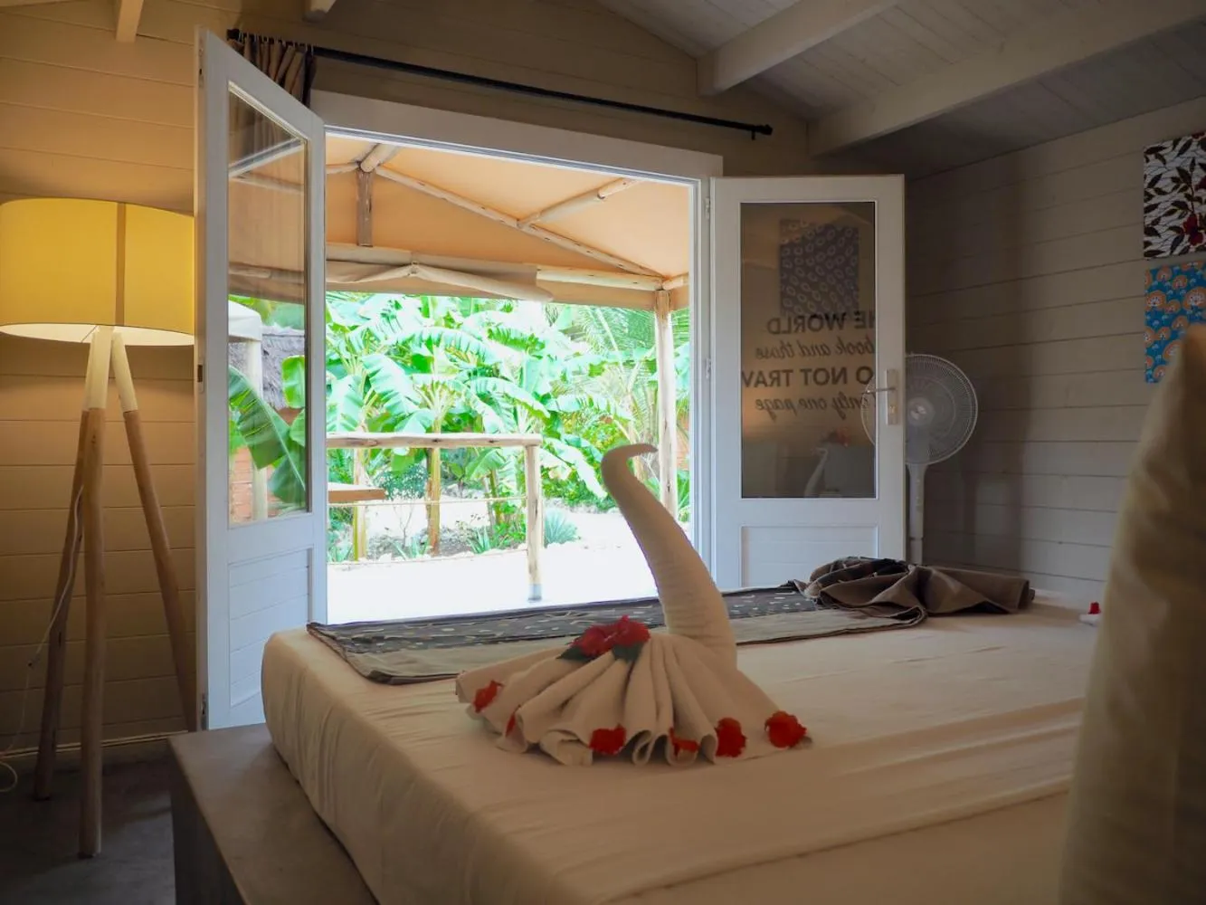 Bed in Mwezi Boutique Resort