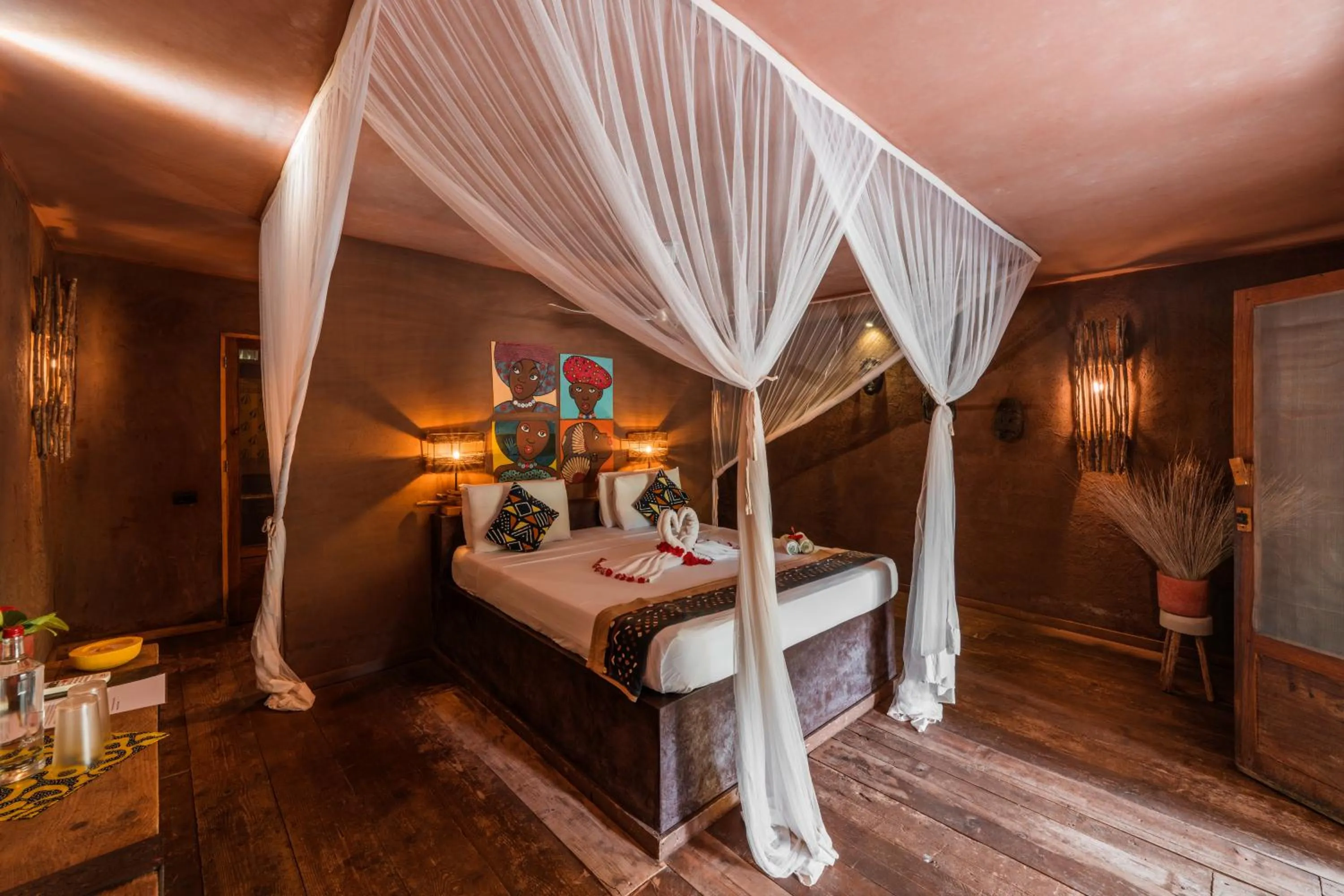 Bed in Mwezi Boutique Resort