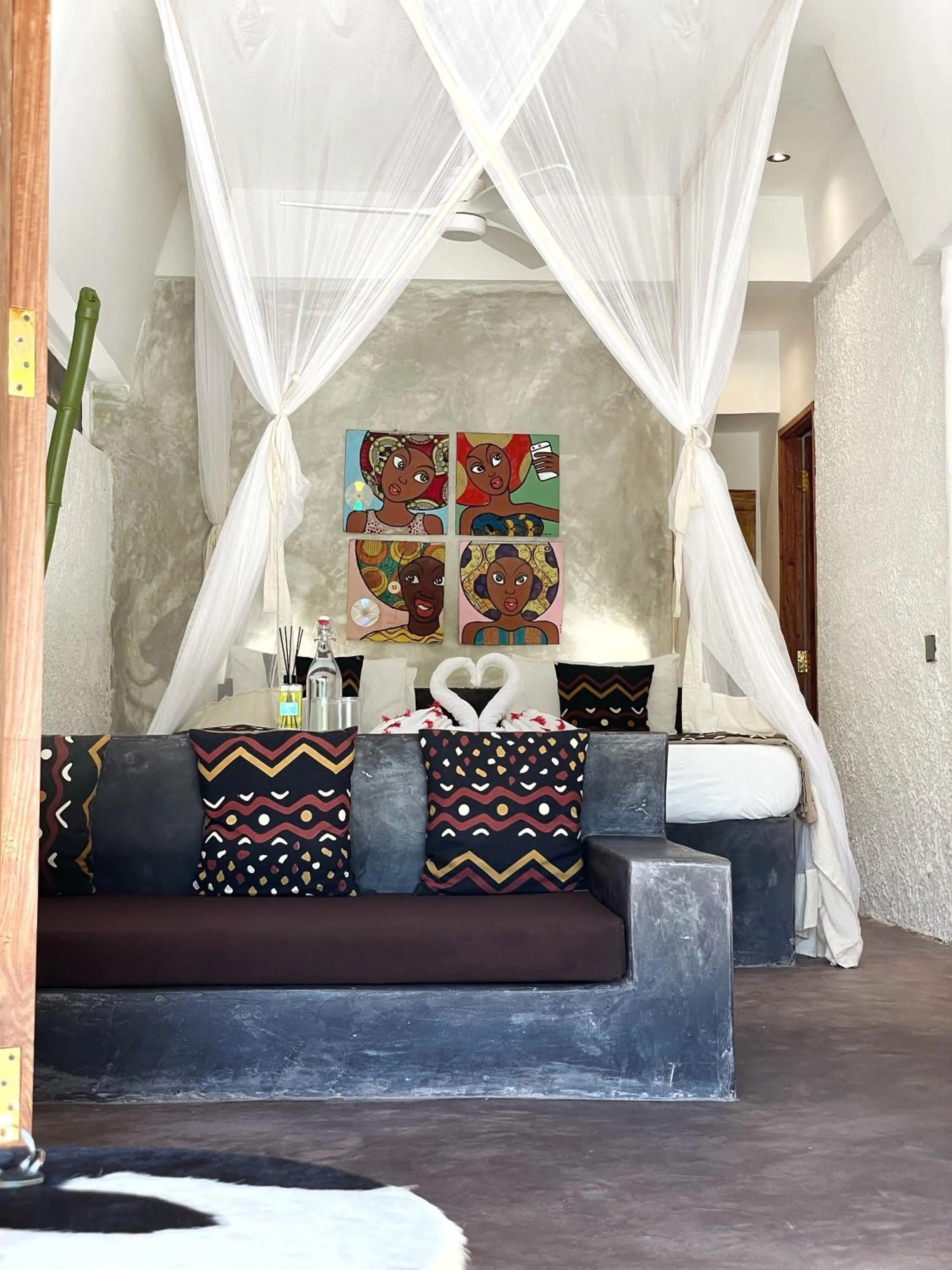 Seating area in Mwezi Boutique Resort