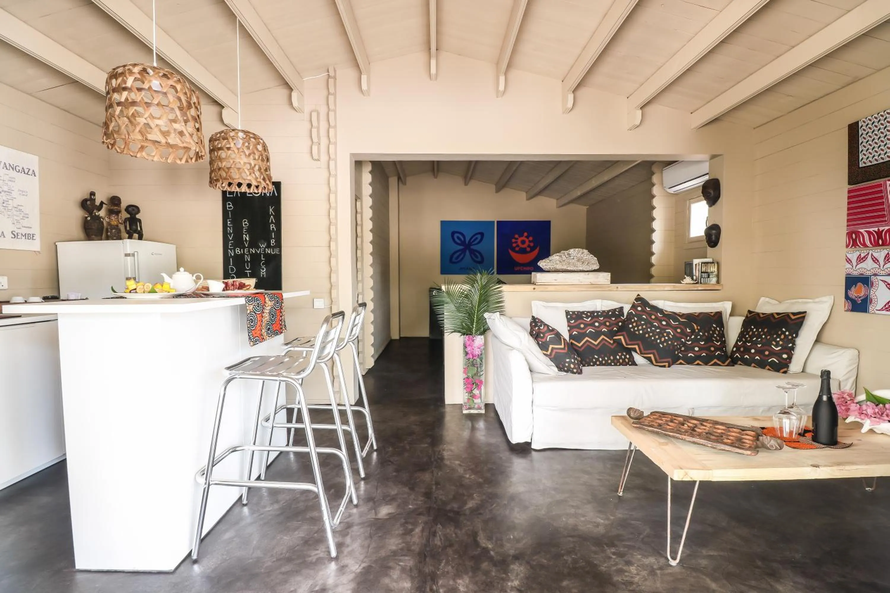 Seating area in Mwezi Boutique Resort