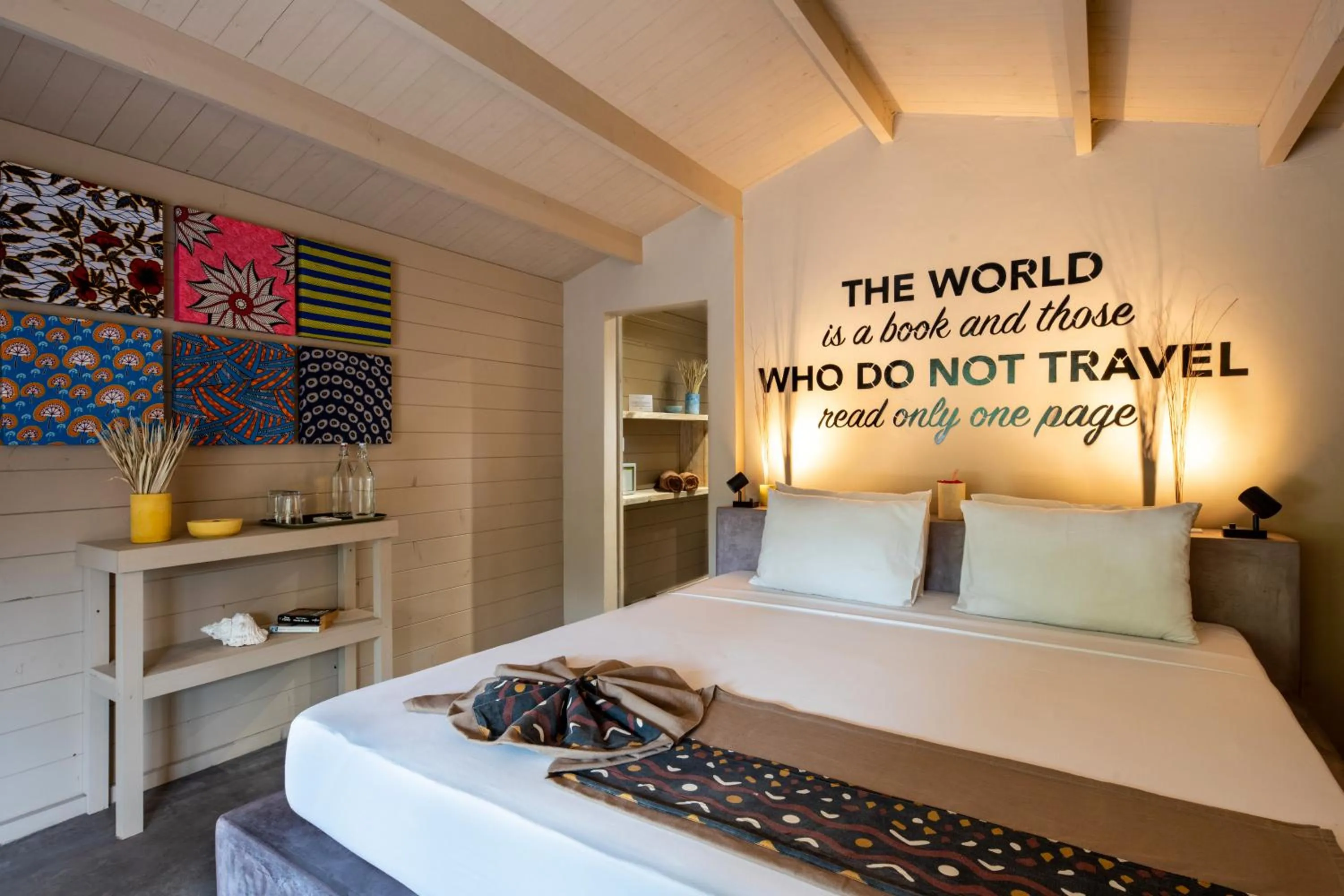 Bed in Mwezi Boutique Resort