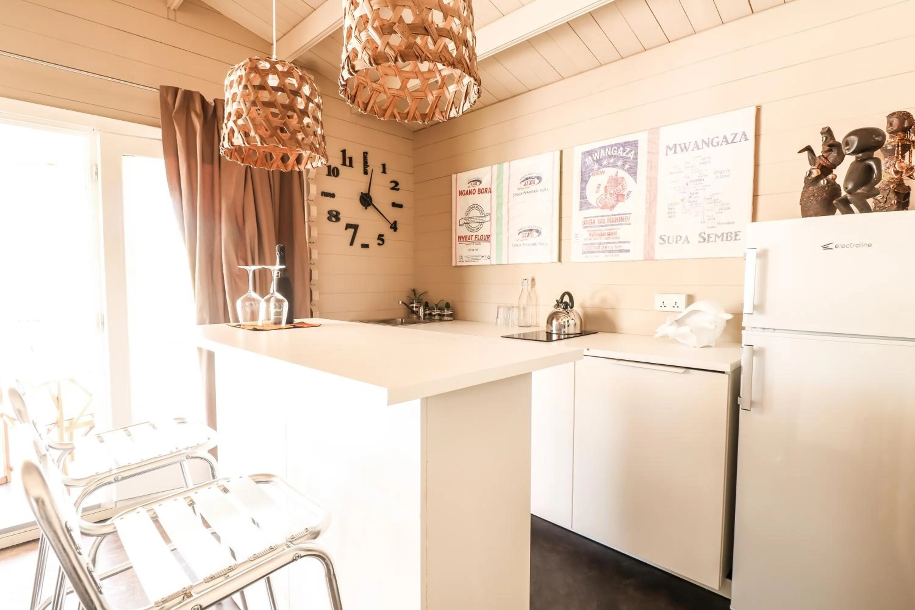 Kitchen or kitchenette in Mwezi Boutique Resort