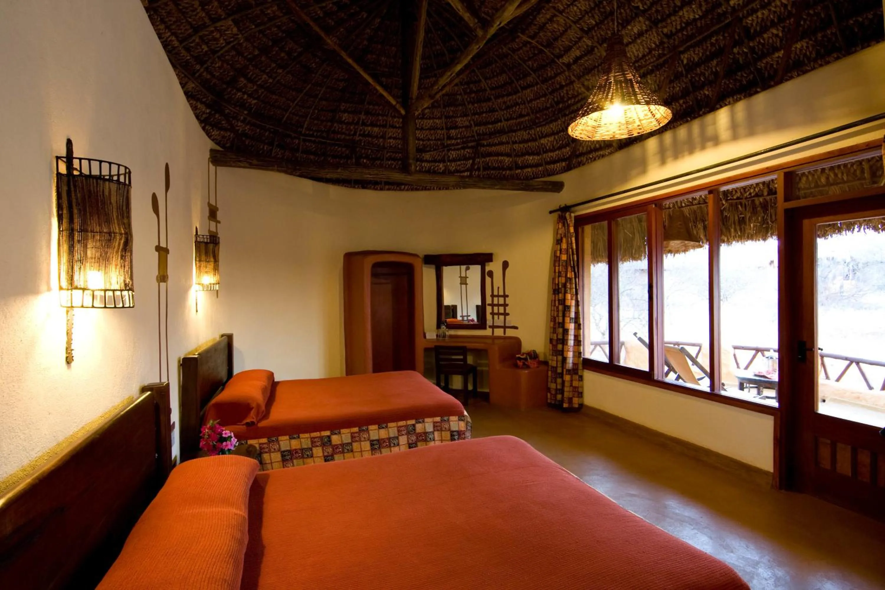 Bed in Samburu Sopa Lodge