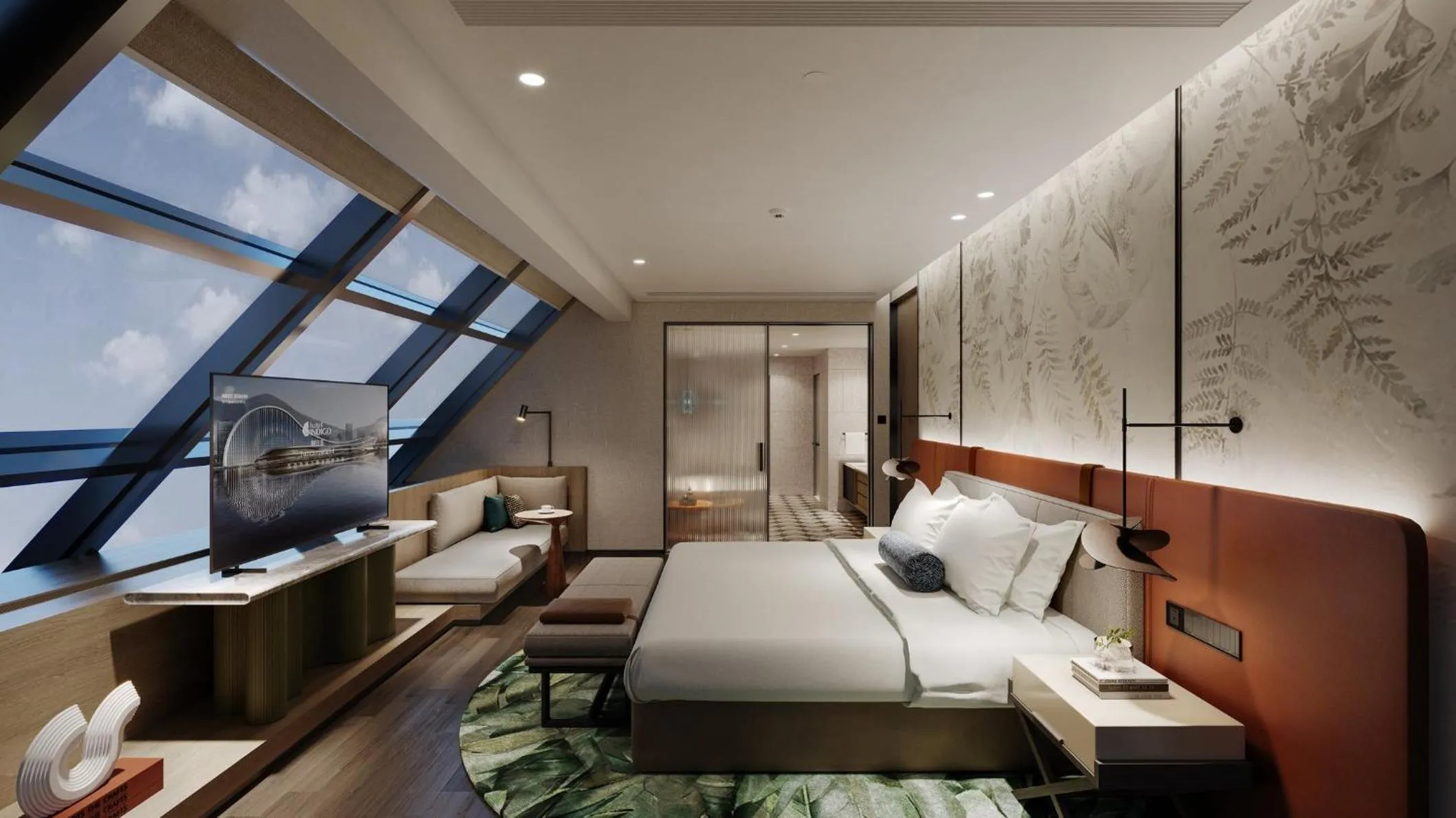 Photo of the whole room, Bed in Hotel Indigo Zhuhai Hengqin by IHG